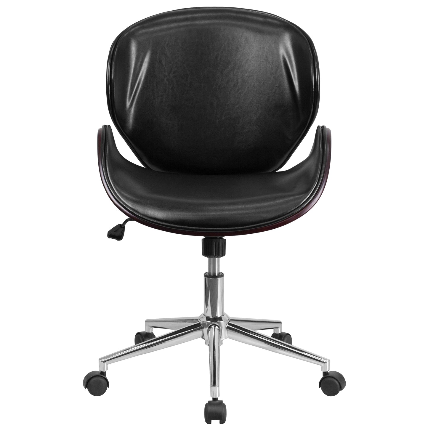 Black/Mahogany Mid-Back Chair SD-SDM-2240-5-MAH-BK-GG