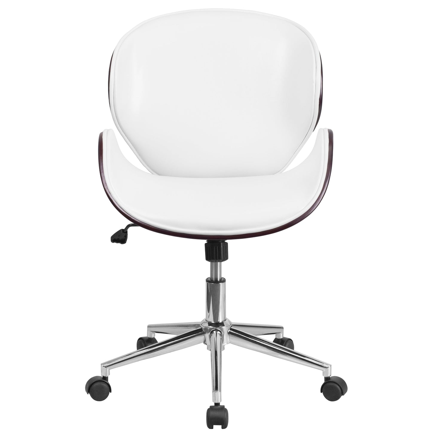 White/Mahogany Mid-Back Chair SD-SDM-2240-5-MAH-WH-GG