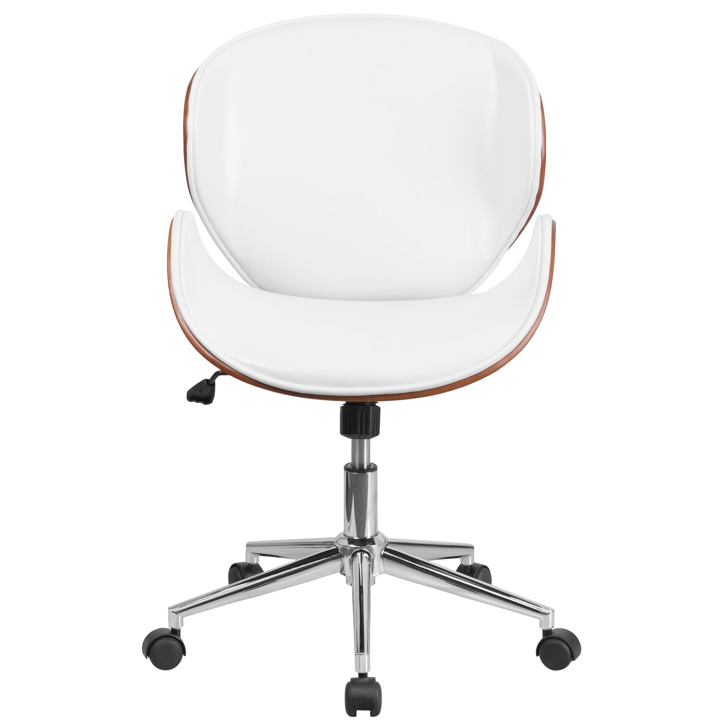 White/Walnut Mid-Back Chair SD-SDM-2240-5-WH-GG