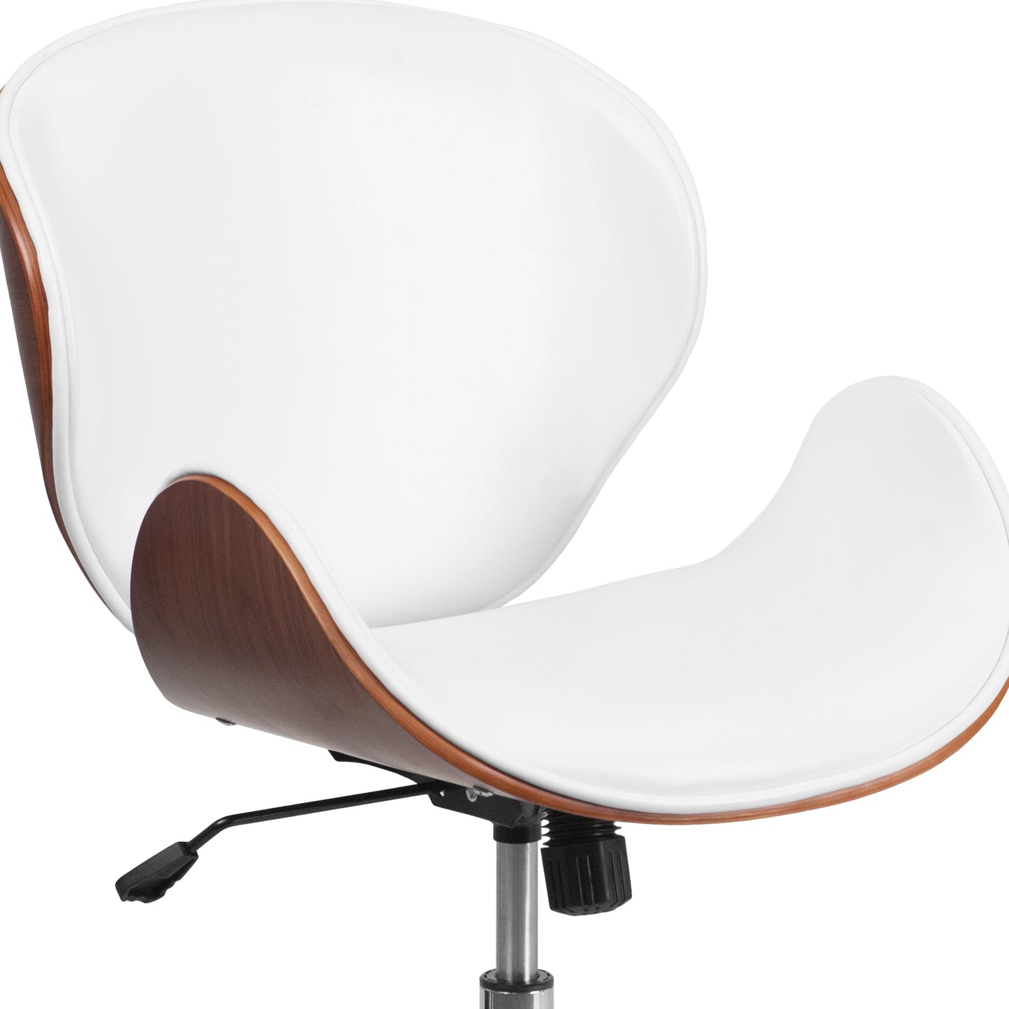 White/Walnut Mid-Back Chair SD-SDM-2240-5-WH-GG