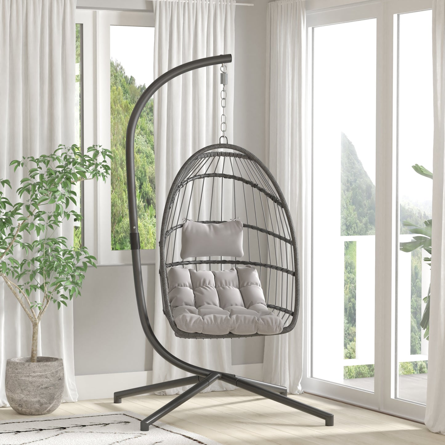 Hanging Chair & Stand SDA-AD608001-GY-GG