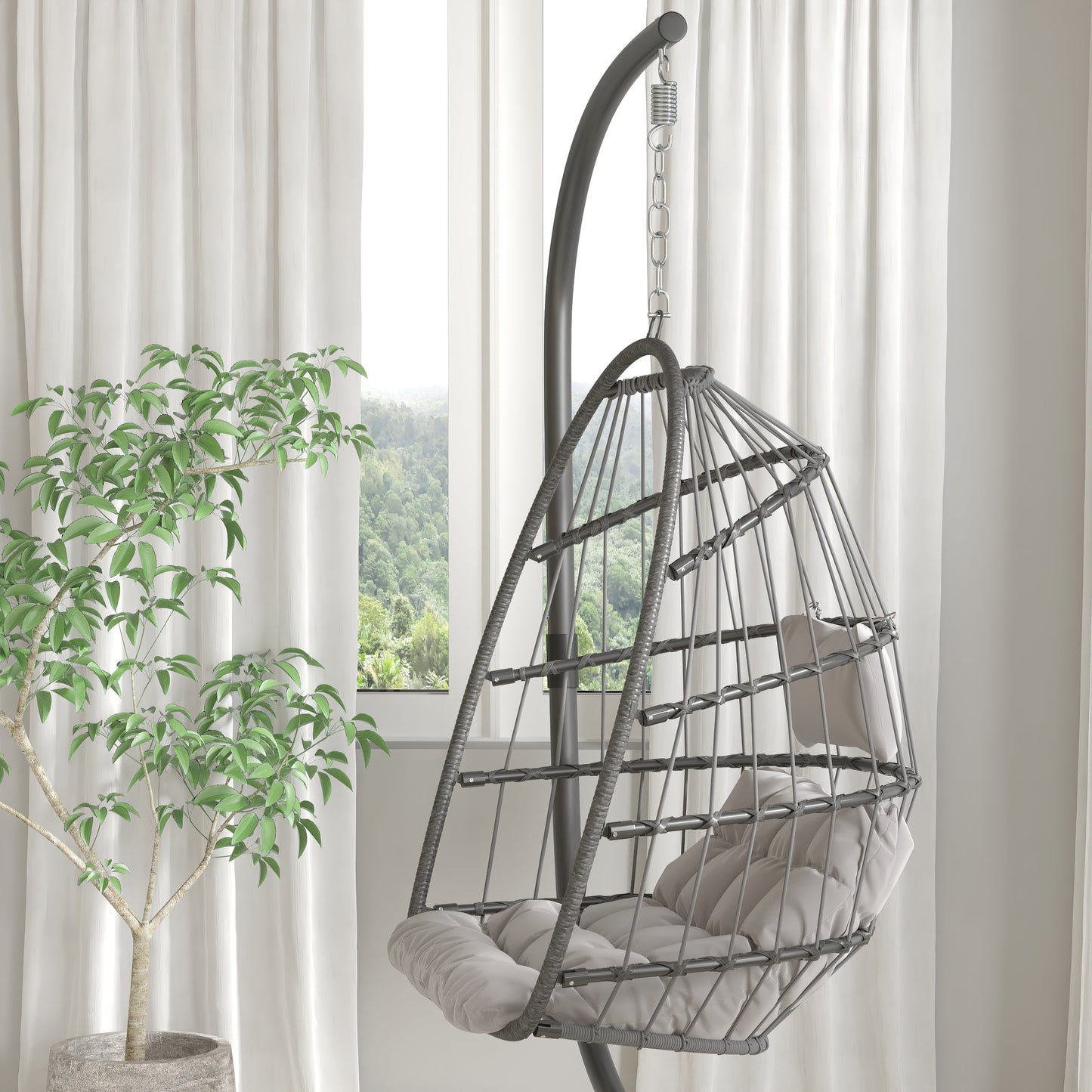 Hanging Chair & Stand SDA-AD608001-GY-GG