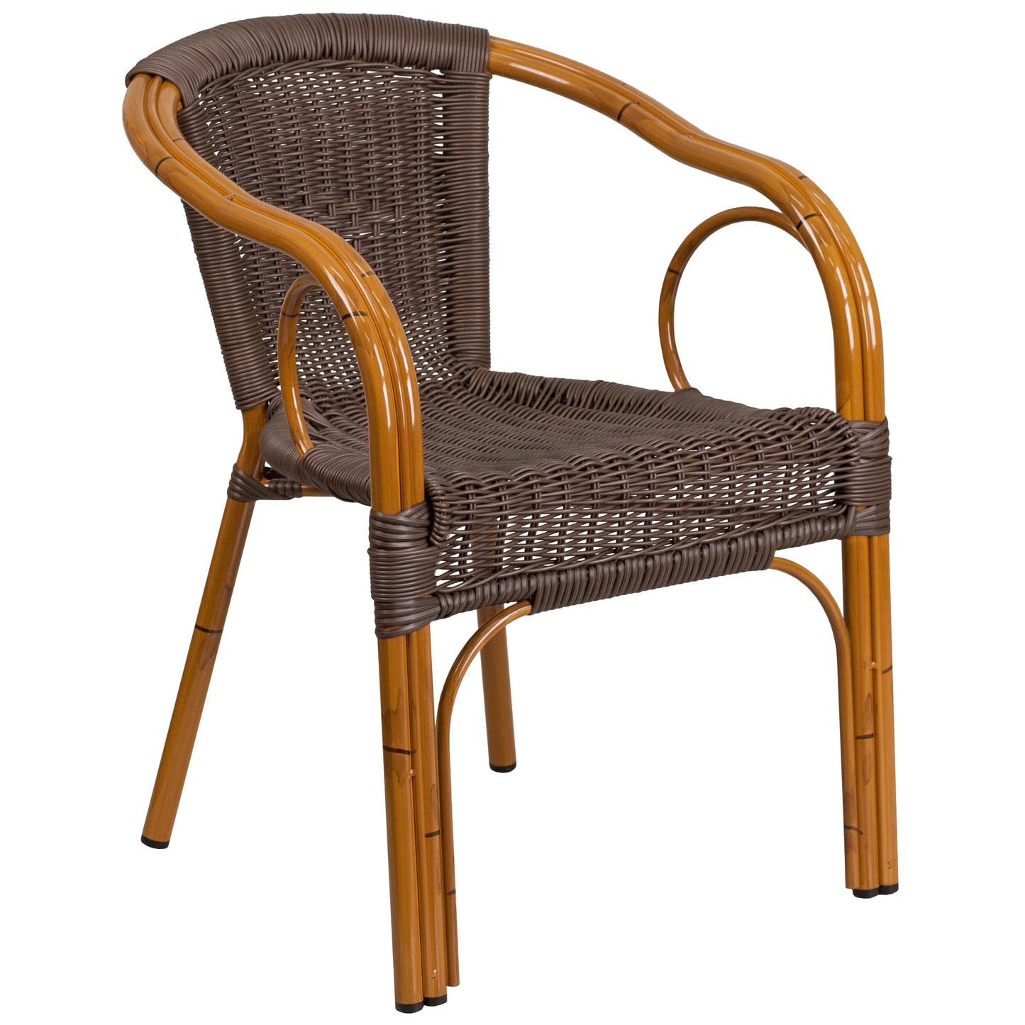 Dark Brown Rattan Bamboo Chair SDA-AD632009D-2-GG