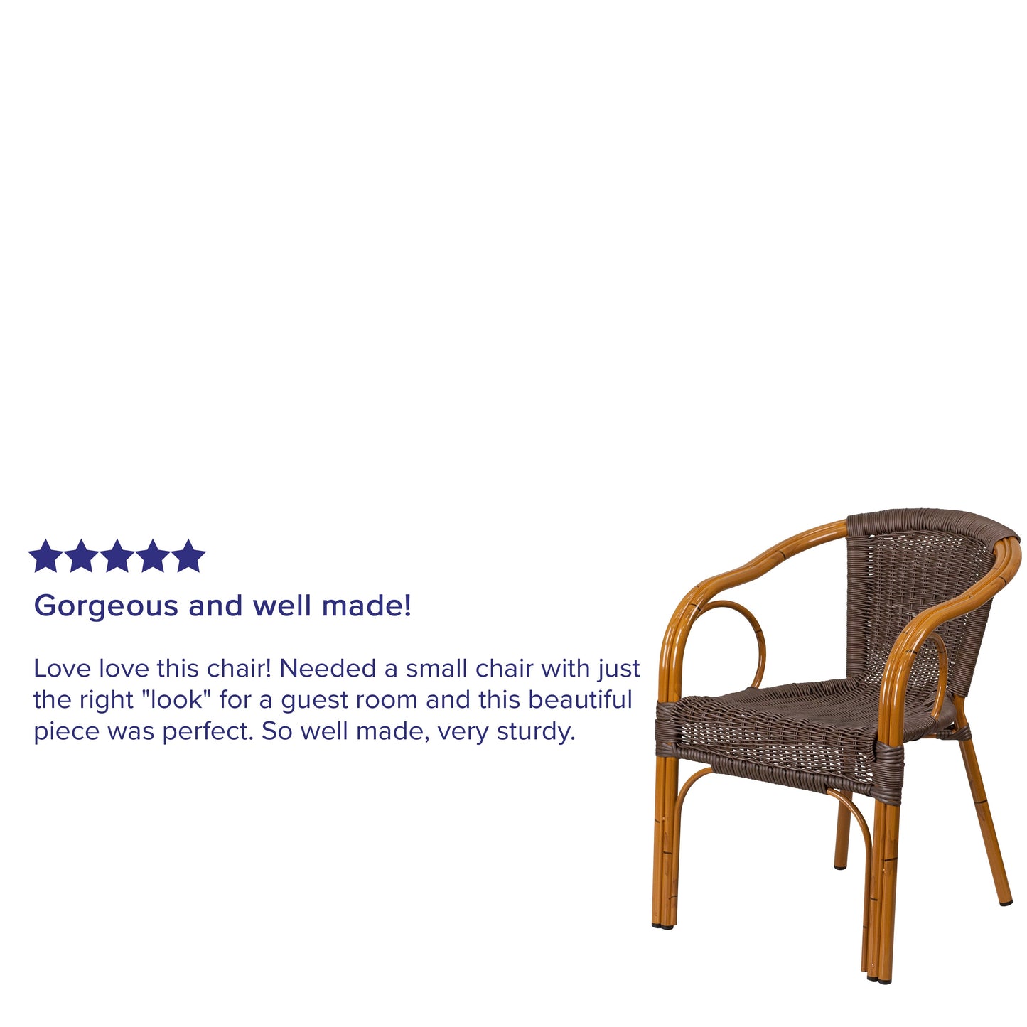 Dark Brown Rattan Bamboo Chair SDA-AD632009D-2-GG