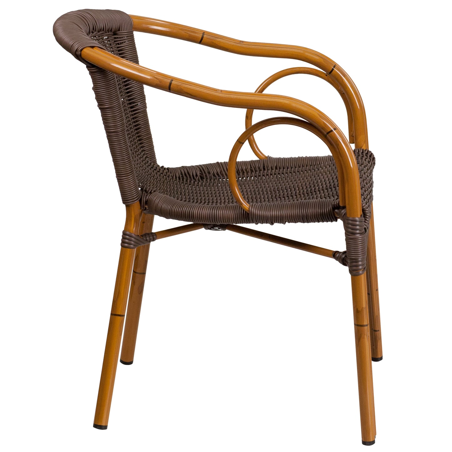 Dark Brown Rattan Bamboo Chair SDA-AD632009D-2-GG