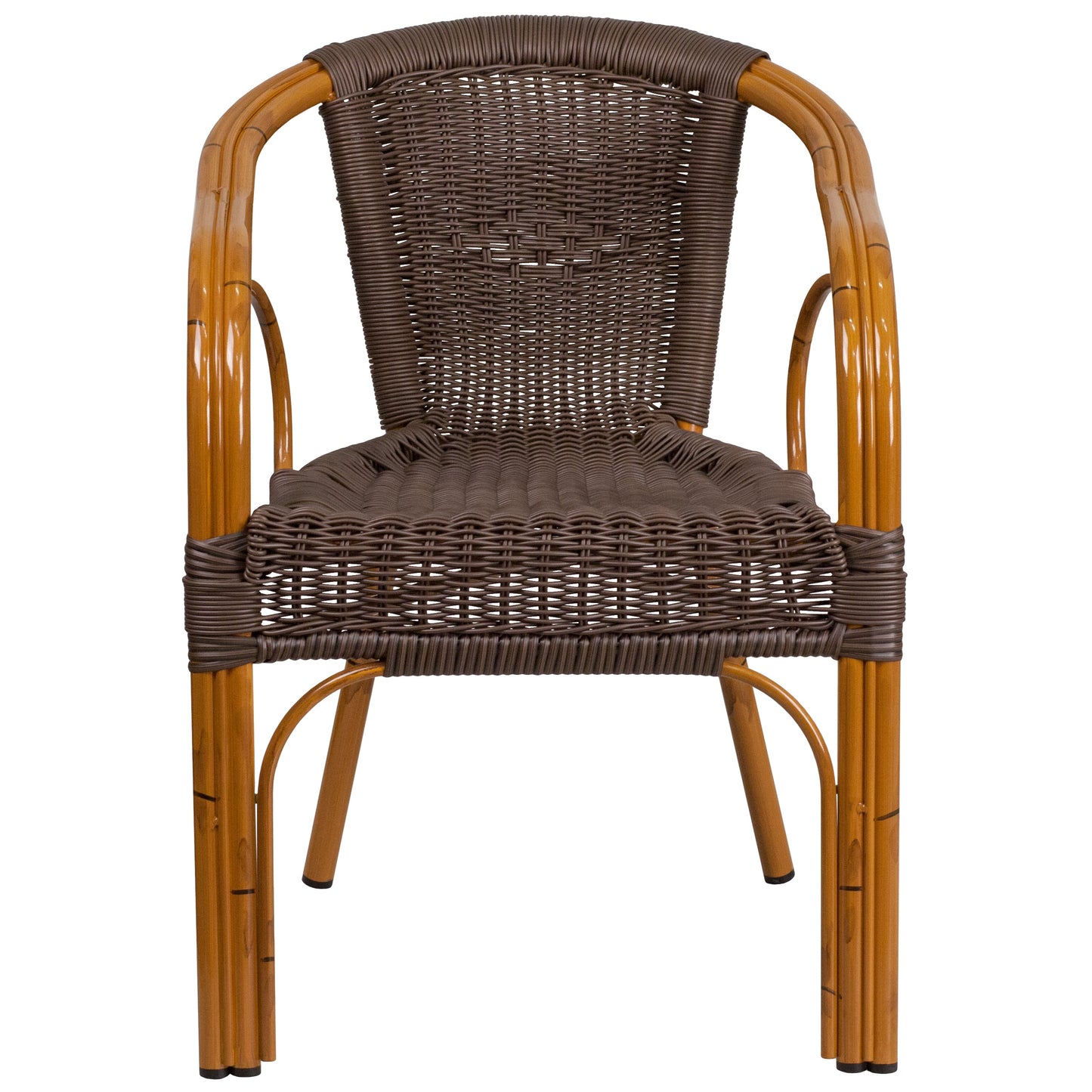 Dark Brown Rattan Bamboo Chair SDA-AD632009D-2-GG