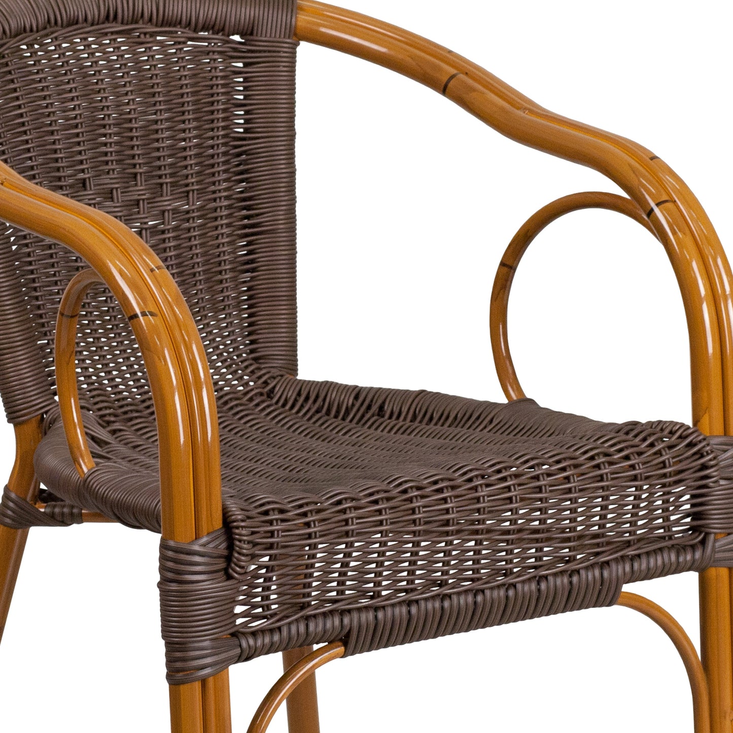 Dark Brown Rattan Bamboo Chair SDA-AD632009D-2-GG