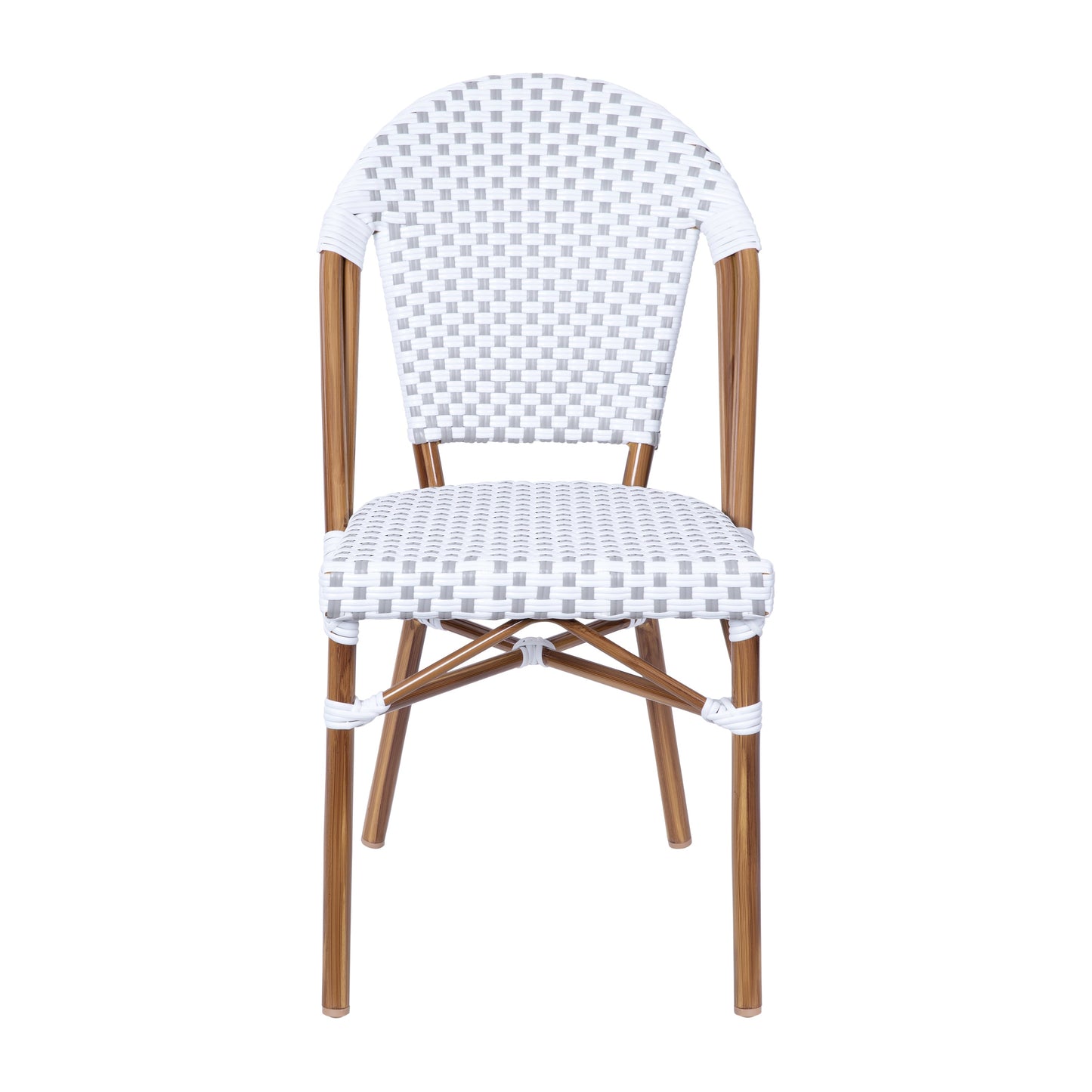 White/Gray French Cafe Chair SDA-AD642001-F-WHGY-NAT-GG