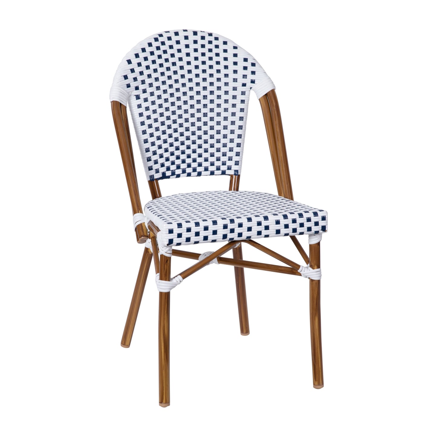 White/Navy French Cafe Chair SDA-AD642001-F-WHNVY-NAT-GG