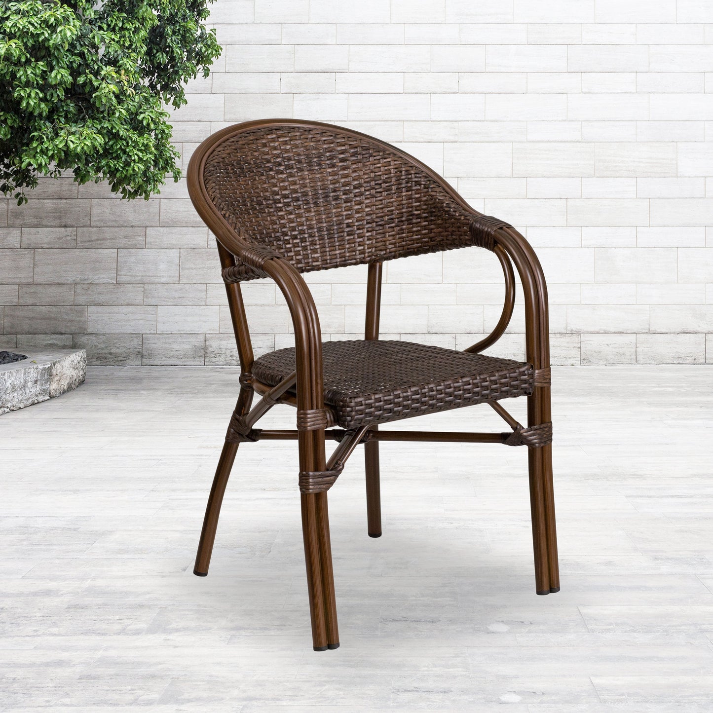 Cocoa Rattan Bamboo Chair SDA-AD642003R-1-GG