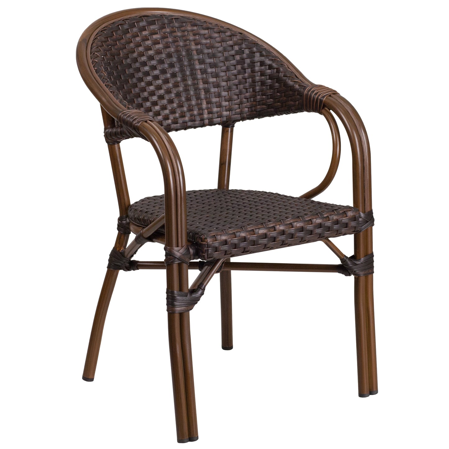 Dark Brown Rattan Bamboo Chair SDA-AD642003R-2-GG