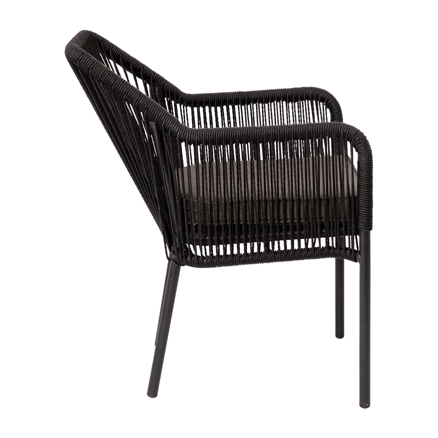 Set of 2 Black Patio Chairs SDA-AD892006-BK-2-GG