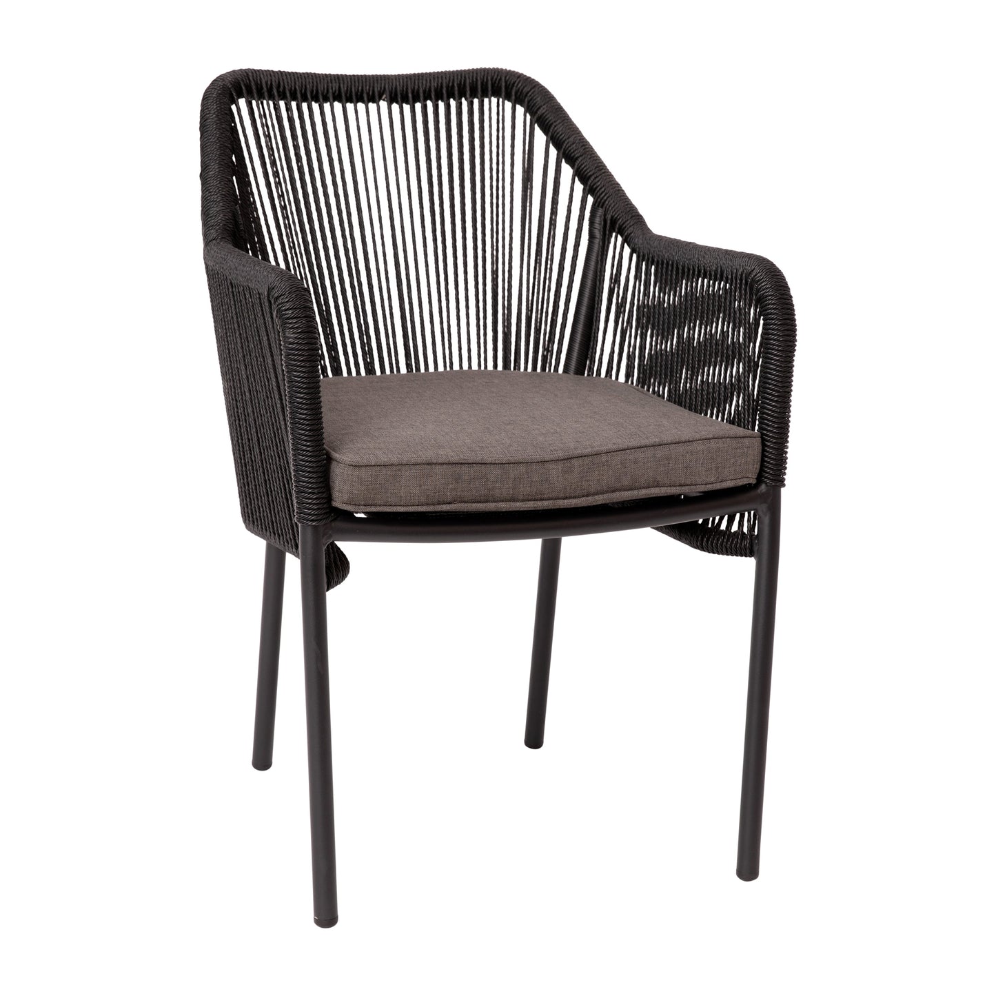 Set of 2 Black Patio Chairs SDA-AD892006-BK-2-GG