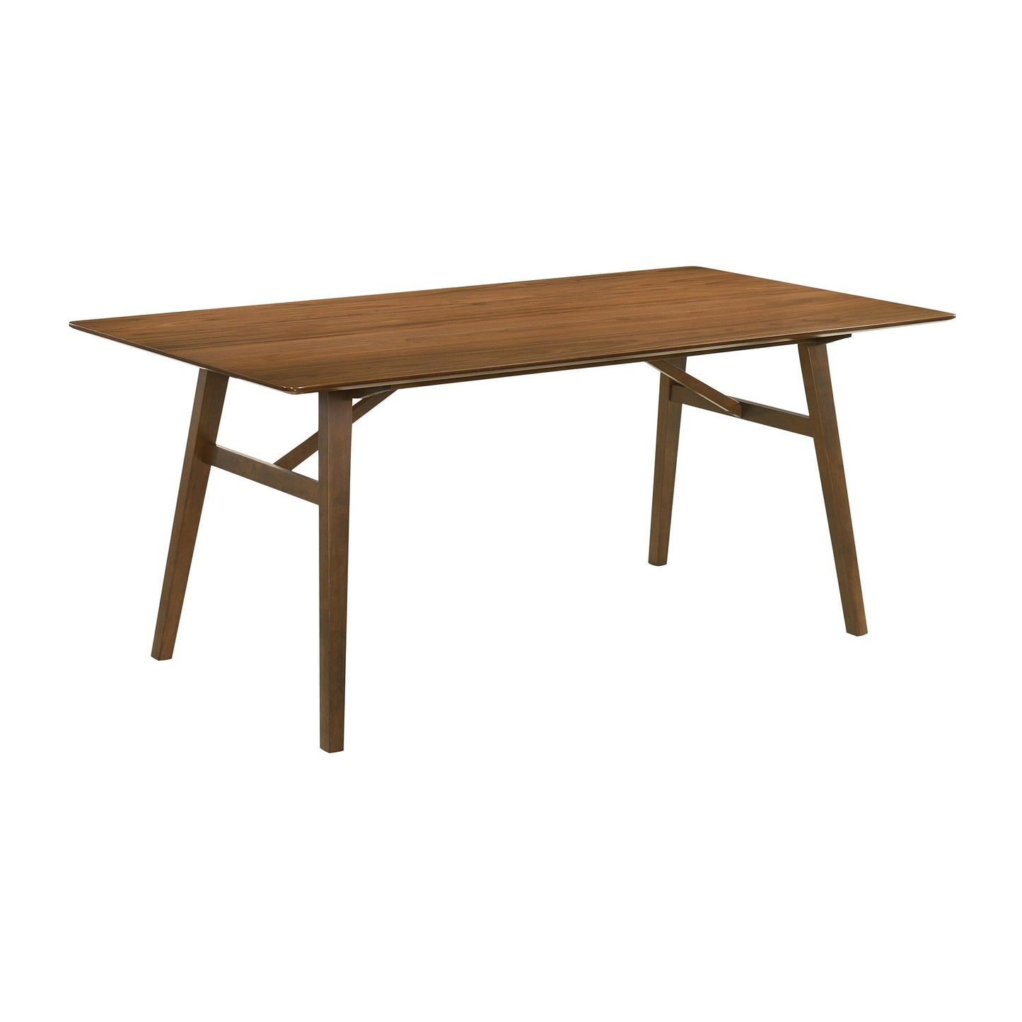 Channell 5 Piece Walnut Wood Dining Table Set with Orange Fabric