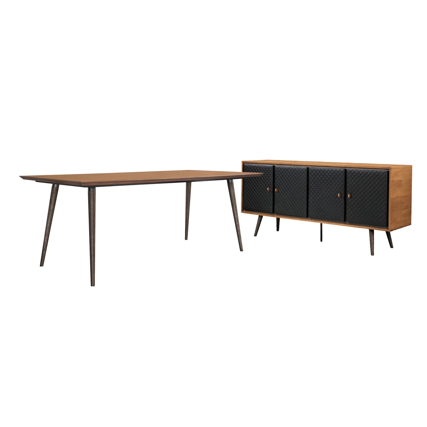 Coco Rustic 2 piece set with Dining Table and Sideboard in Balsamico