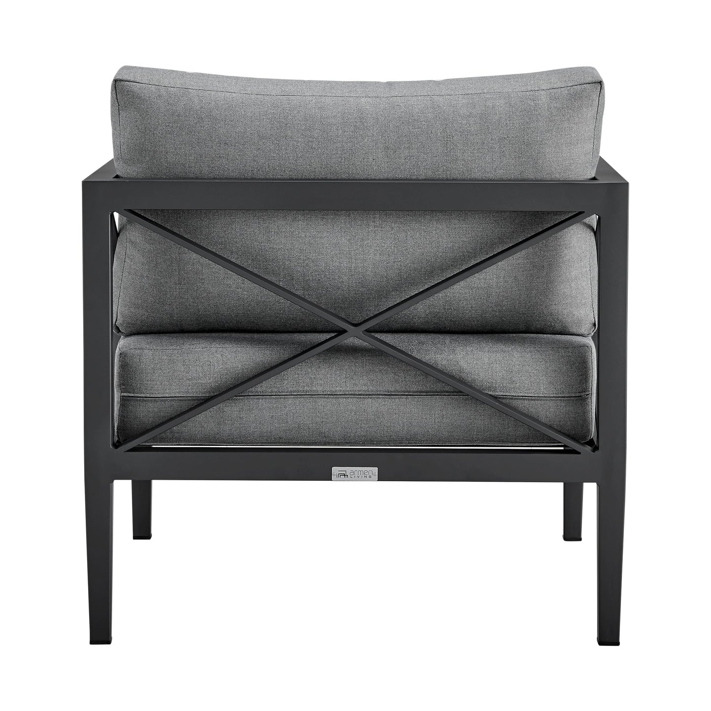 Sonoma Outdoor 4 piece Set in Dark Gray Finish and Dark Gray Cushions