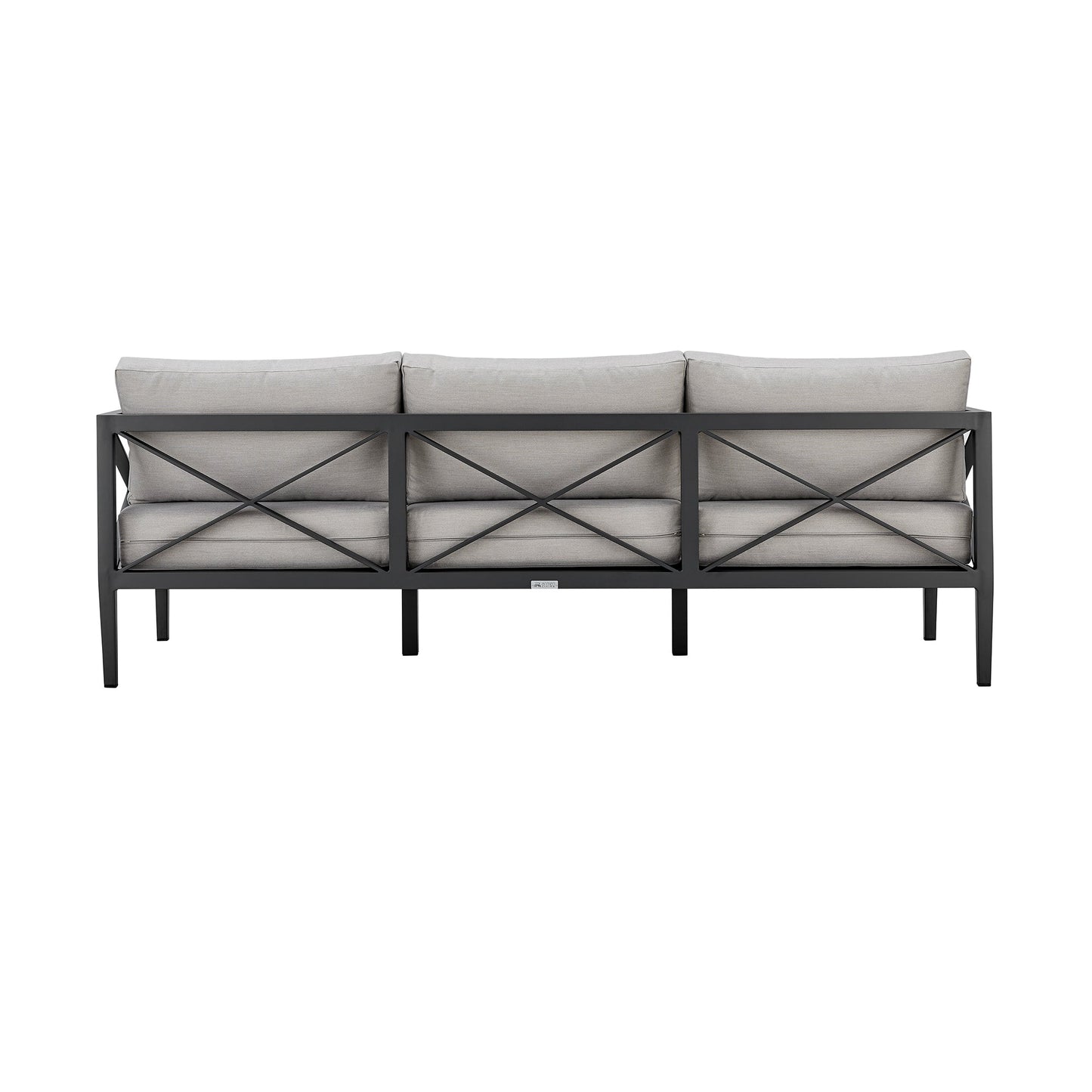 Sonoma Outdoor 4 piece Set in Dark Gray Finish and Light Gray Cushions