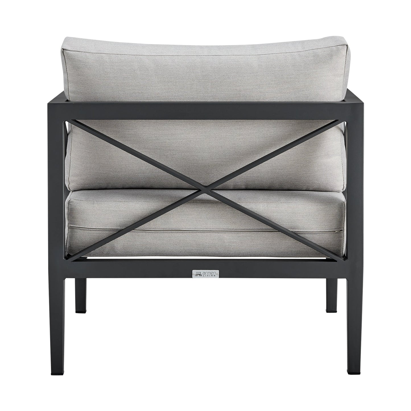 Sonoma Outdoor 4 piece Set in Dark Gray Finish and Light Gray Cushions