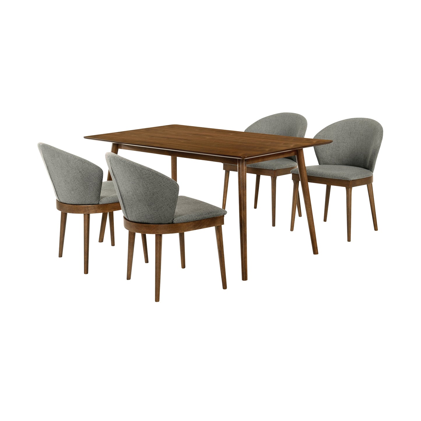 Westmont and Juno Charcoal and Walnut 5 Piece Dining Set