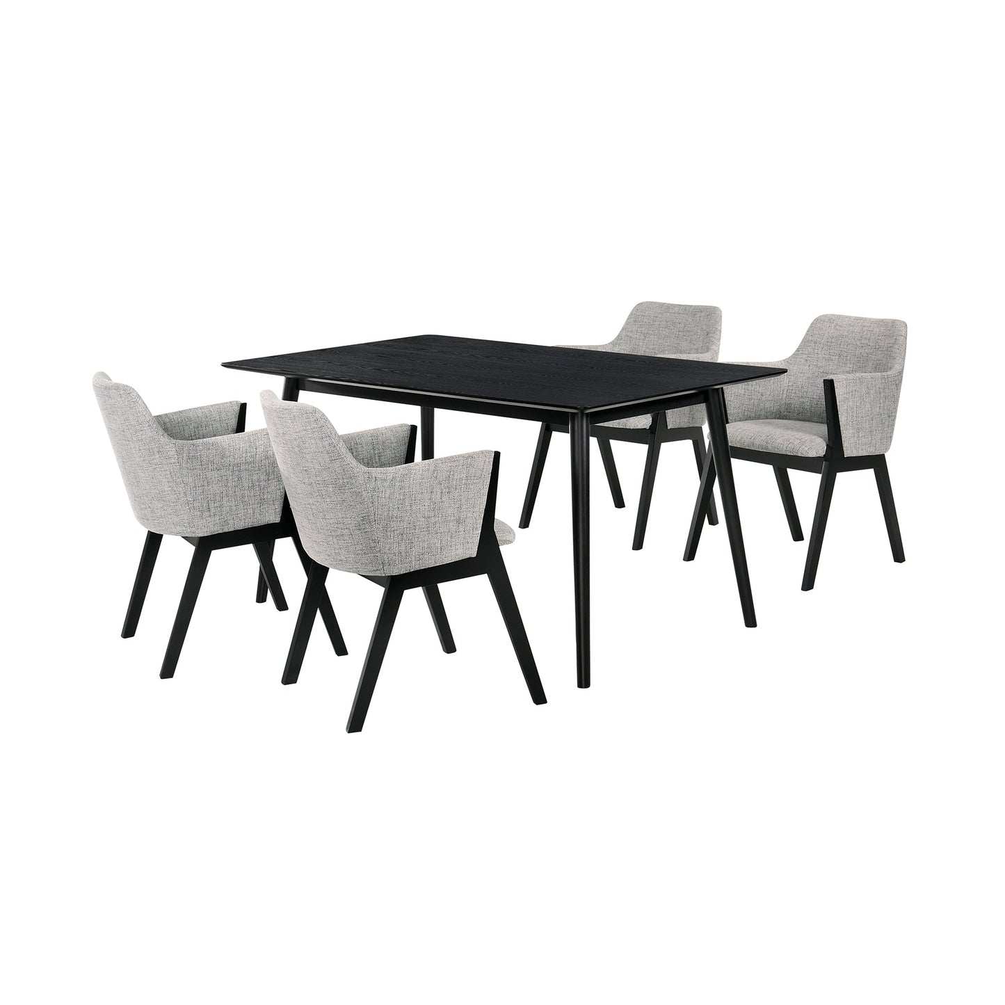 Westmont and Renzo Gray and Black 5 Piece Dining Set