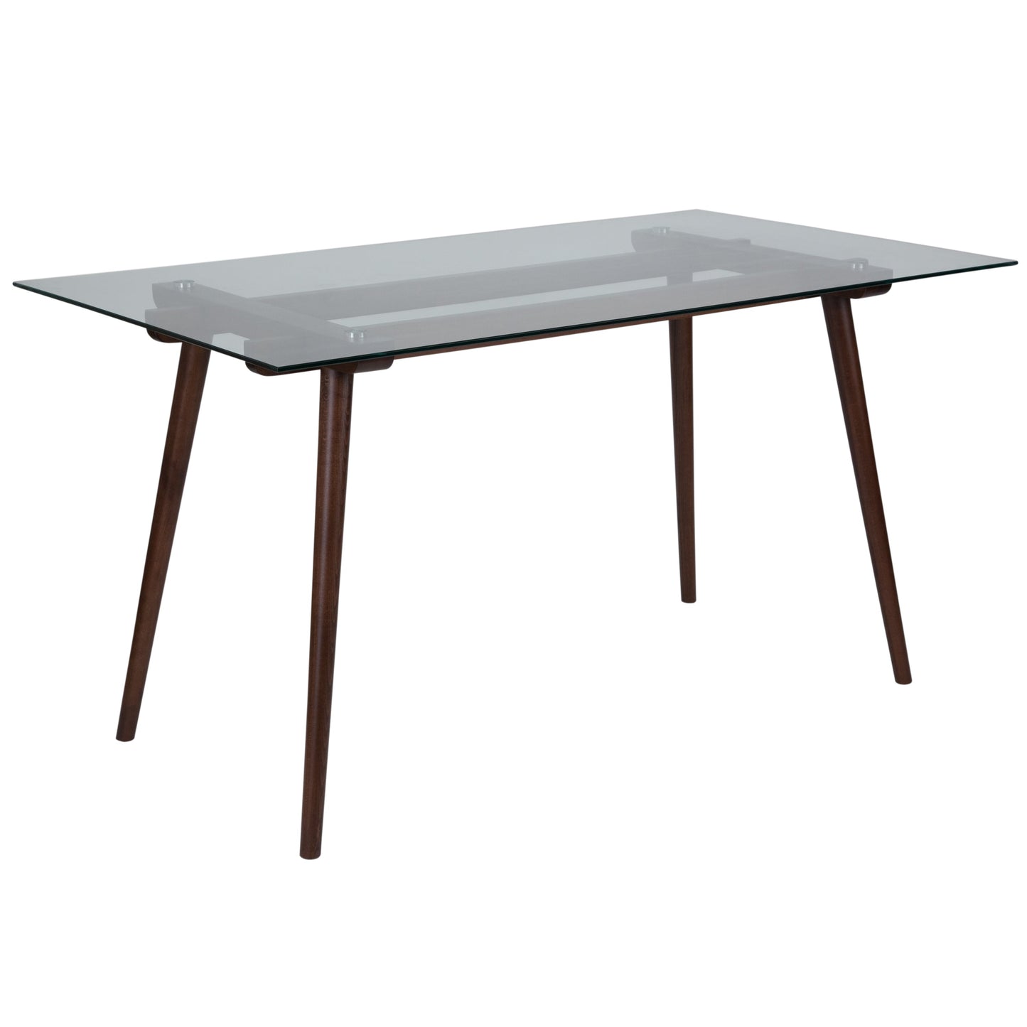 31.5x55 Walnut/Glass Table SK-17GC-034-W-GG