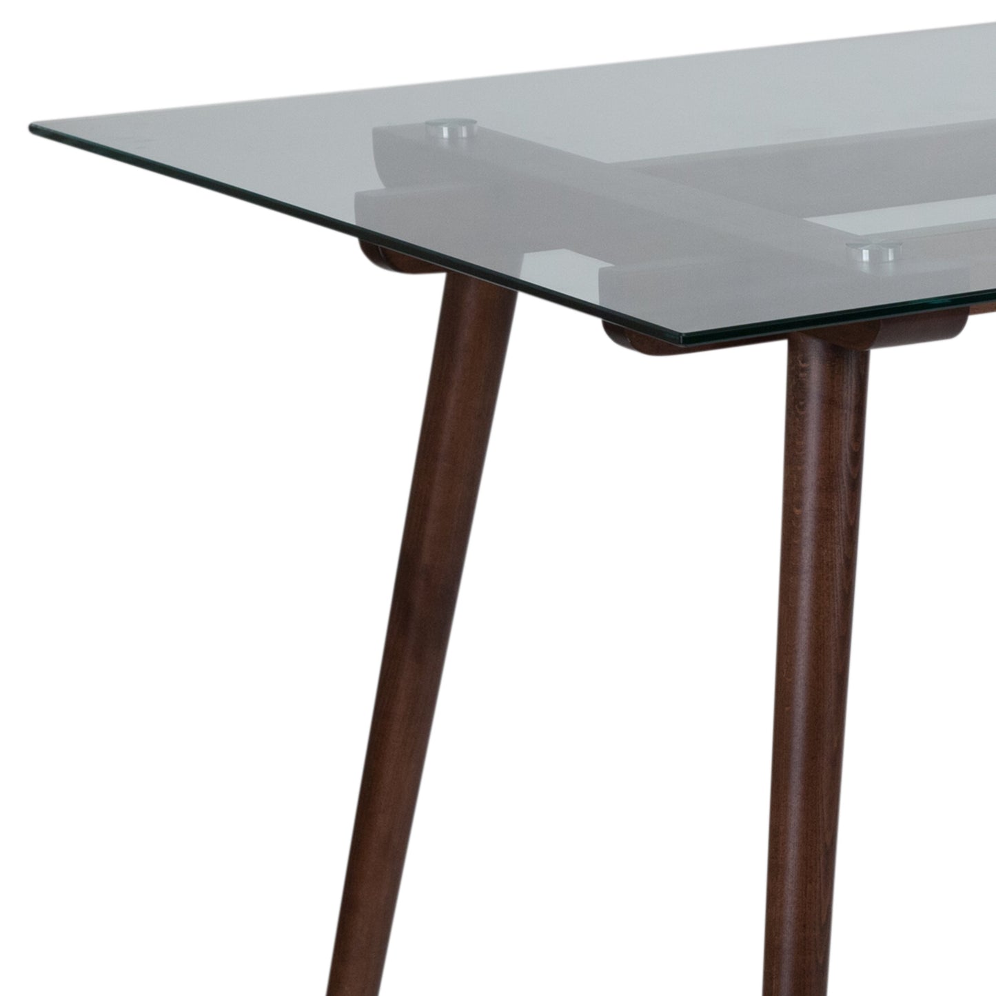 31.5x55 Walnut/Glass Table SK-17GC-034-W-GG