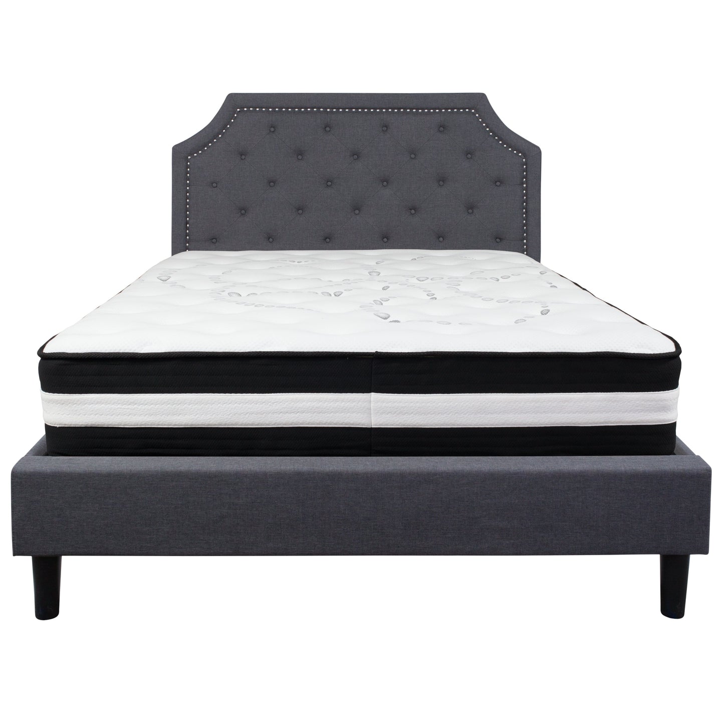 Queen Platform Bed Set-Gray SL-BM-15-GG