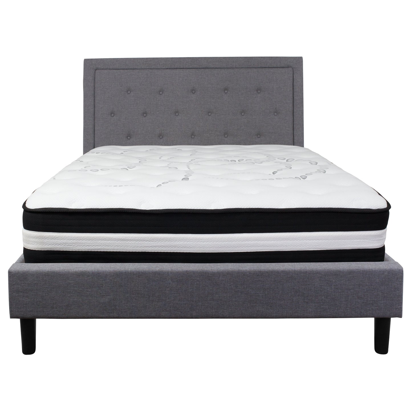 Queen Platform Bed Set-Gray SL-BM-27-GG