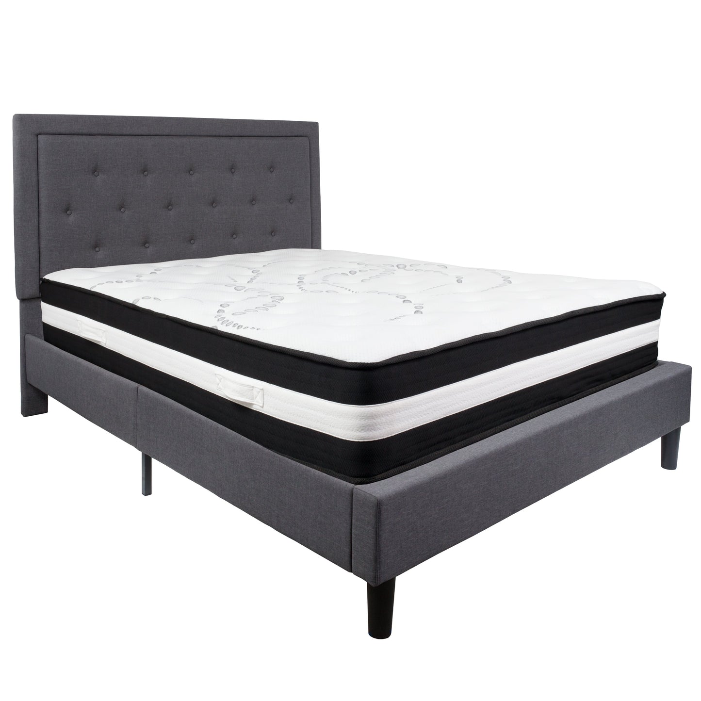 Queen Platform Bed Set-Gray SL-BM-31-GG