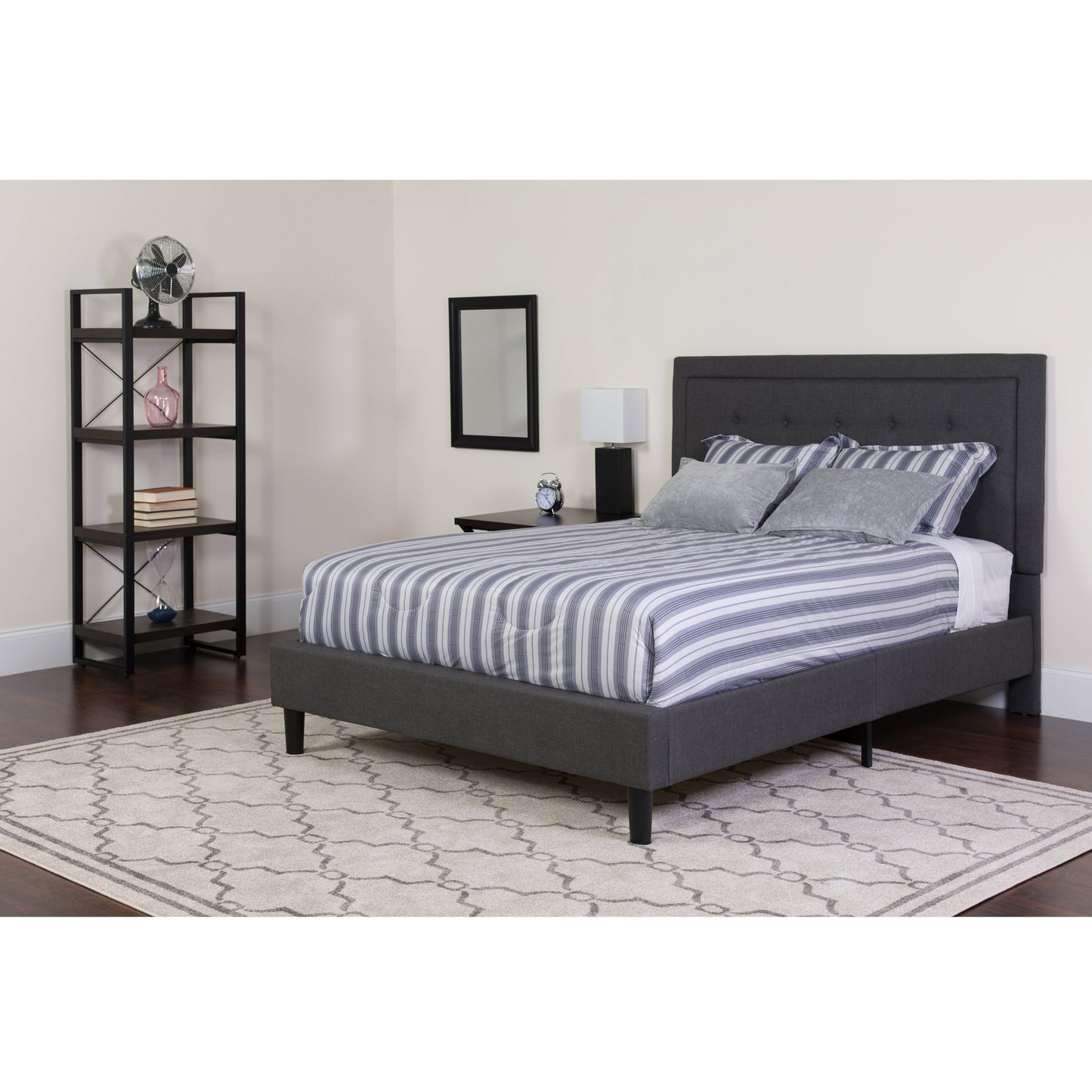 Queen Platform Bed Set-Gray SL-BM-31-GG