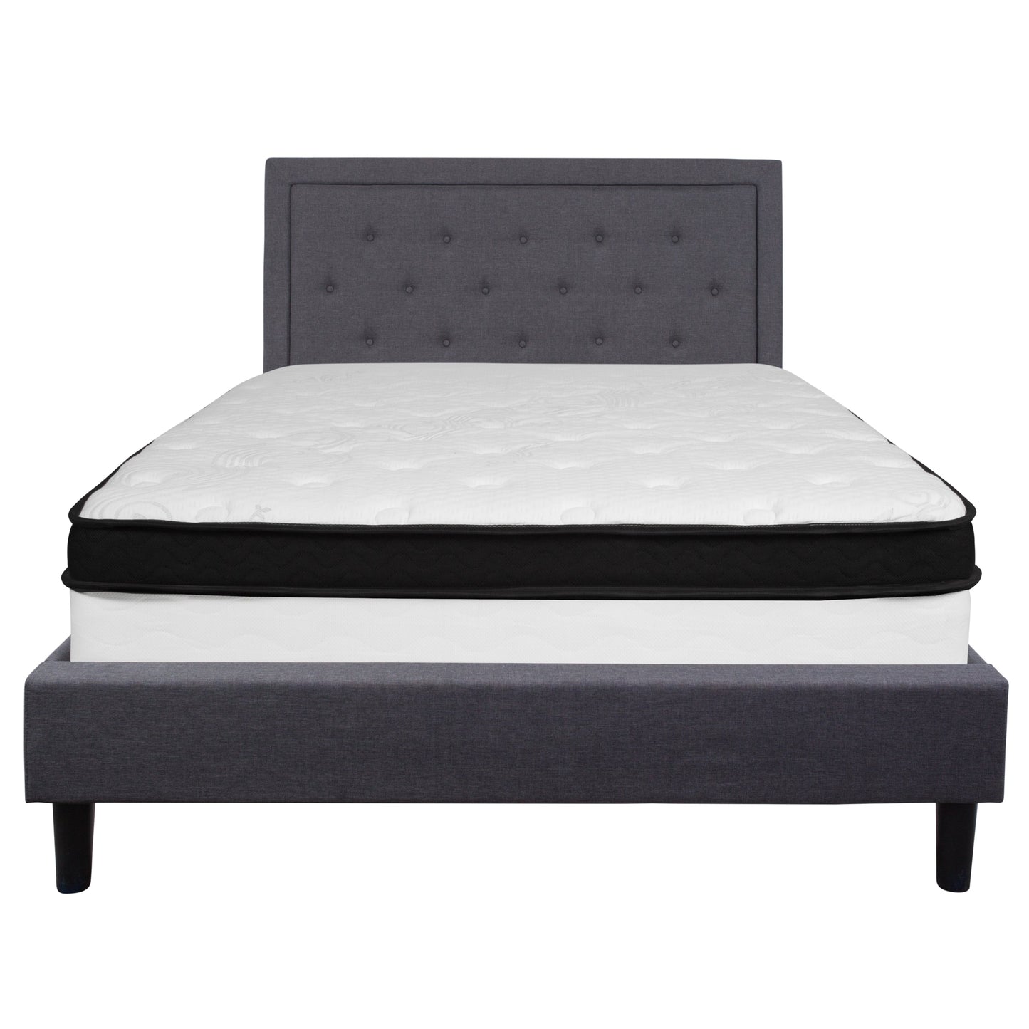 Queen Platform Bed Set-Gray SL-BM-31-GG