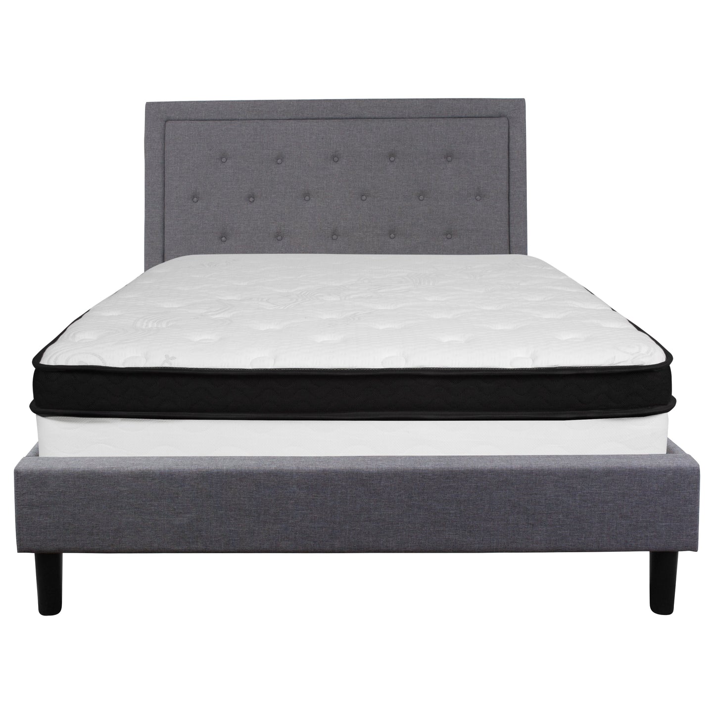 Queen Platform Bed Set-Gray SL-BMF-27-GG