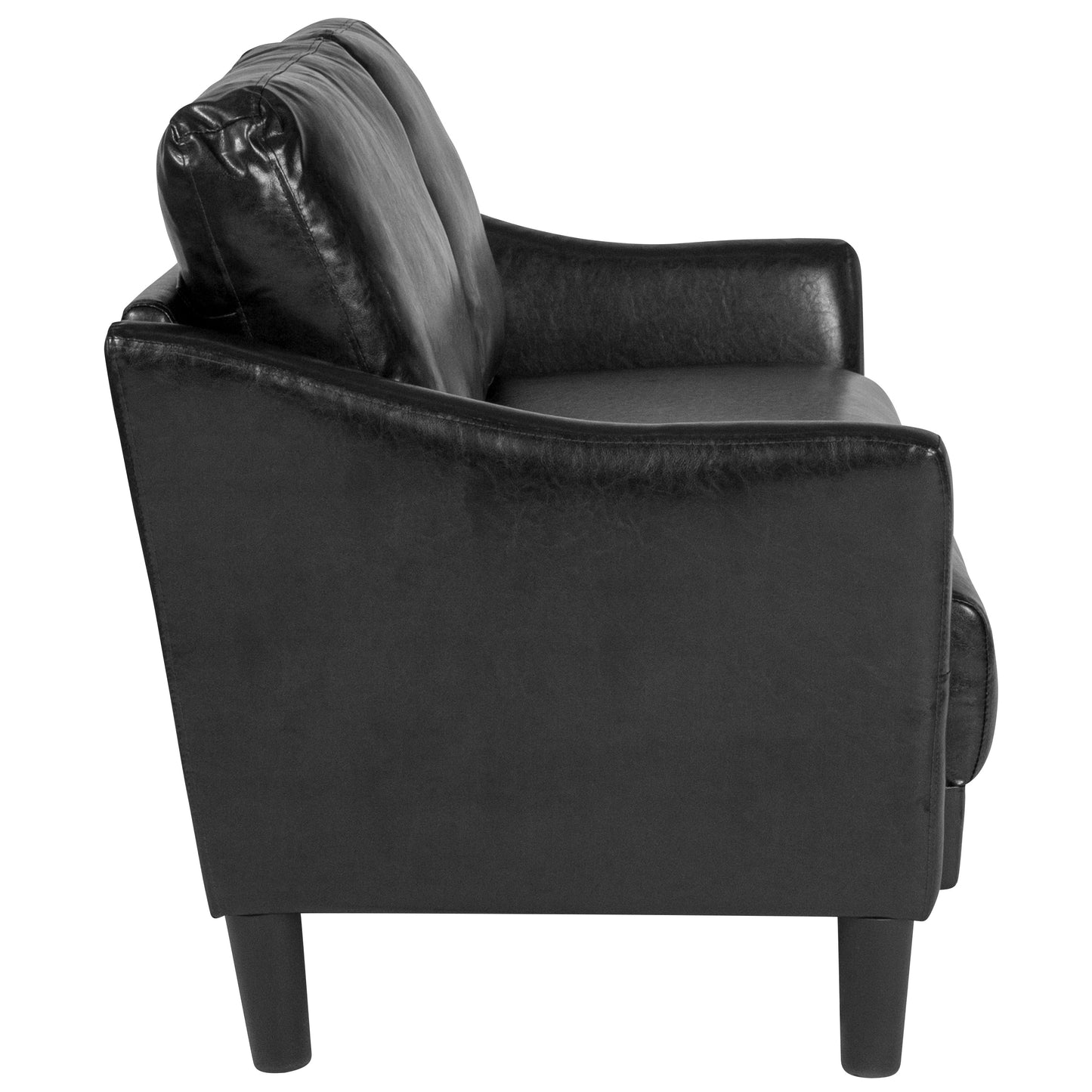 Black Leather Loveseat SL-SF915-2-BLK-GG