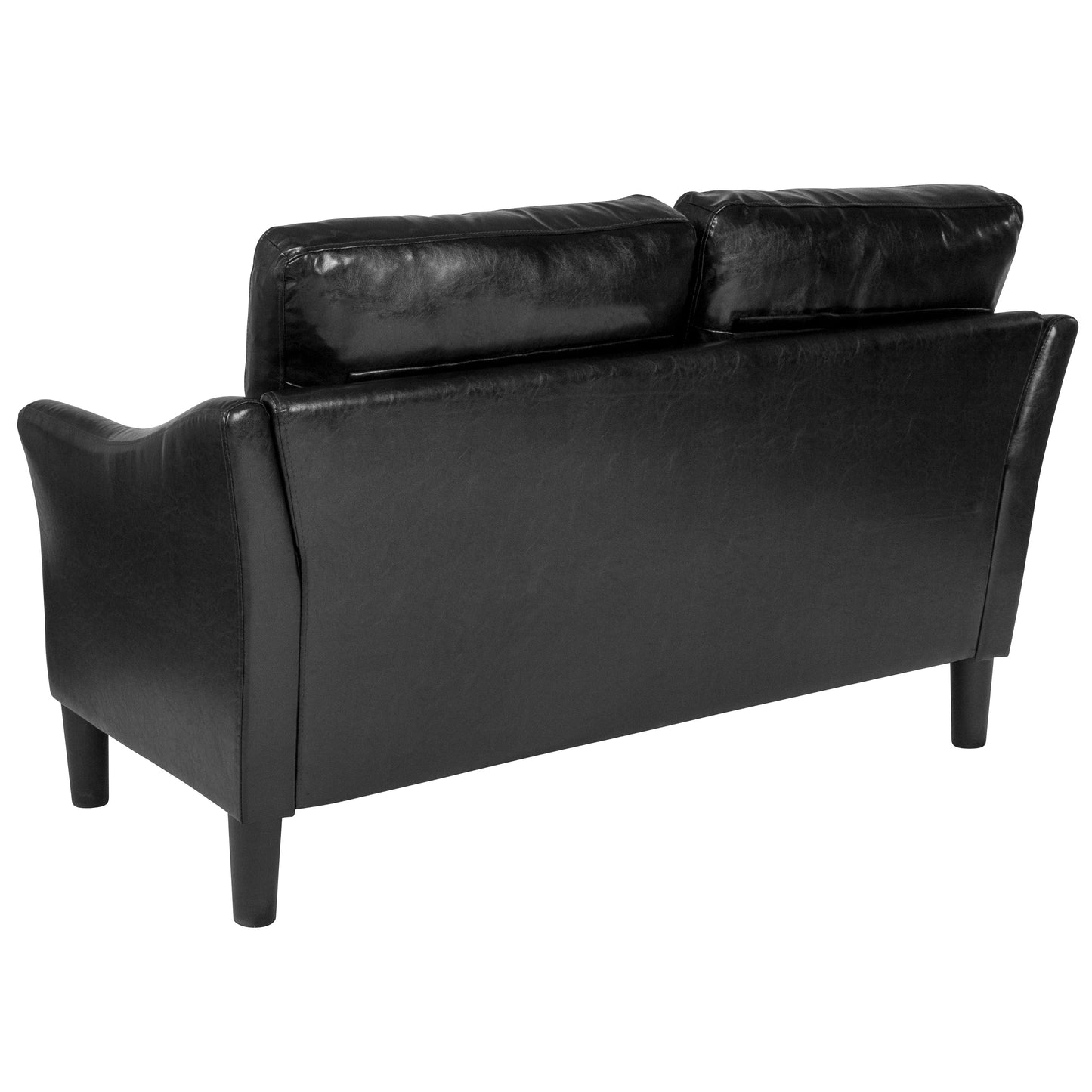 Black Leather Loveseat SL-SF915-2-BLK-GG