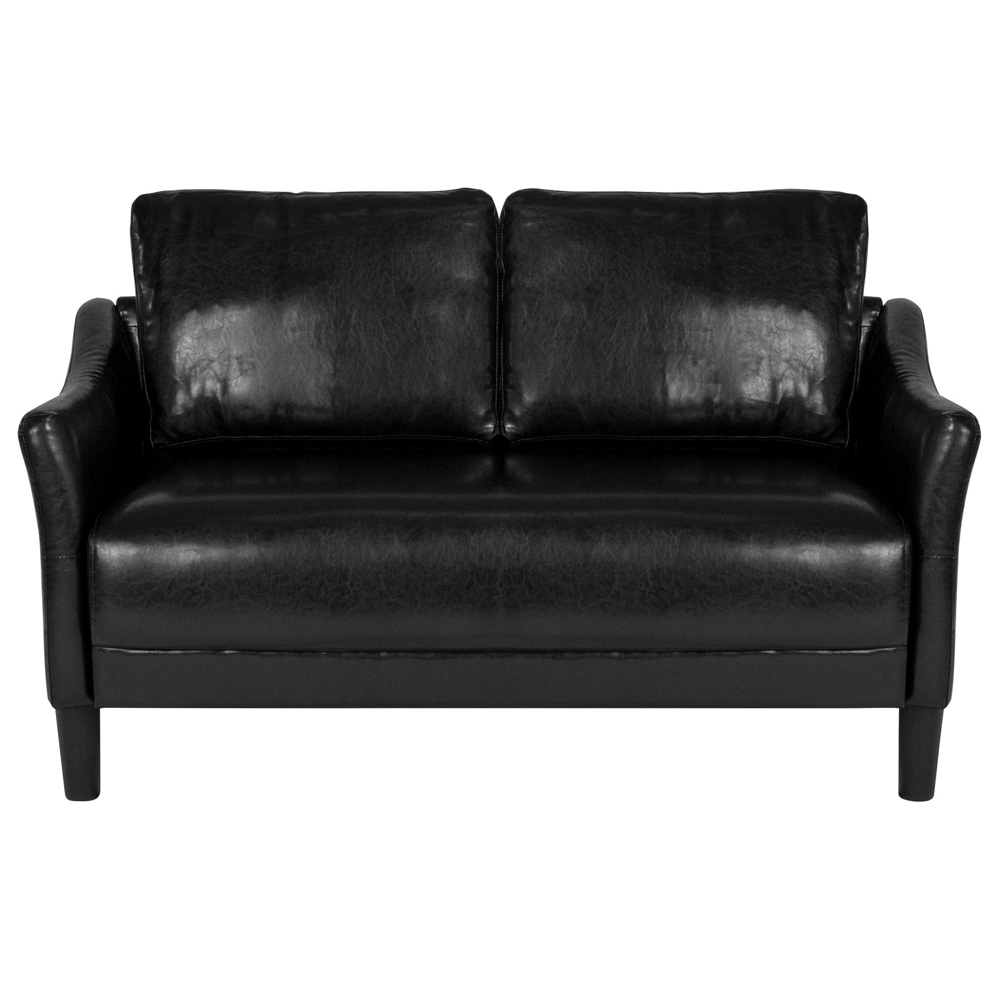 Black Leather Loveseat SL-SF915-2-BLK-GG