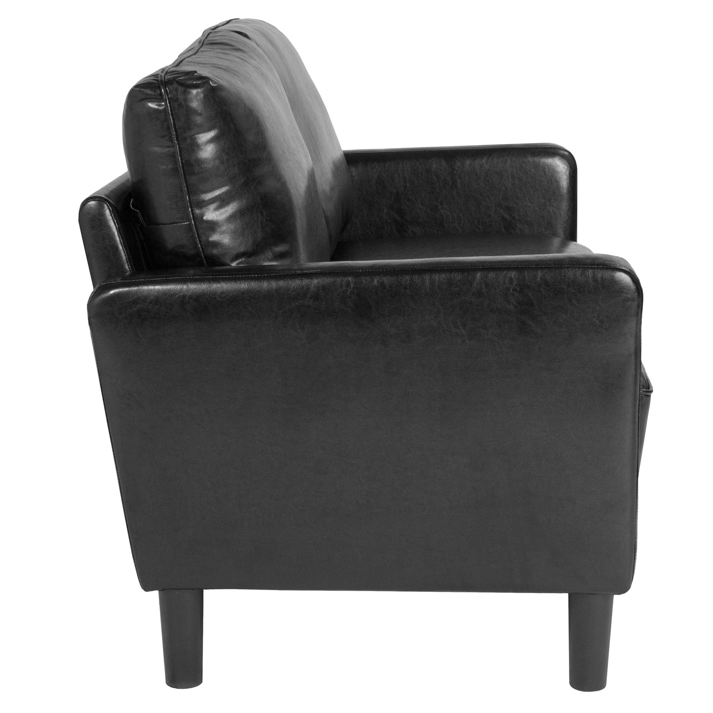 Black Leather Loveseat SL-SF918-2-BLK-GG