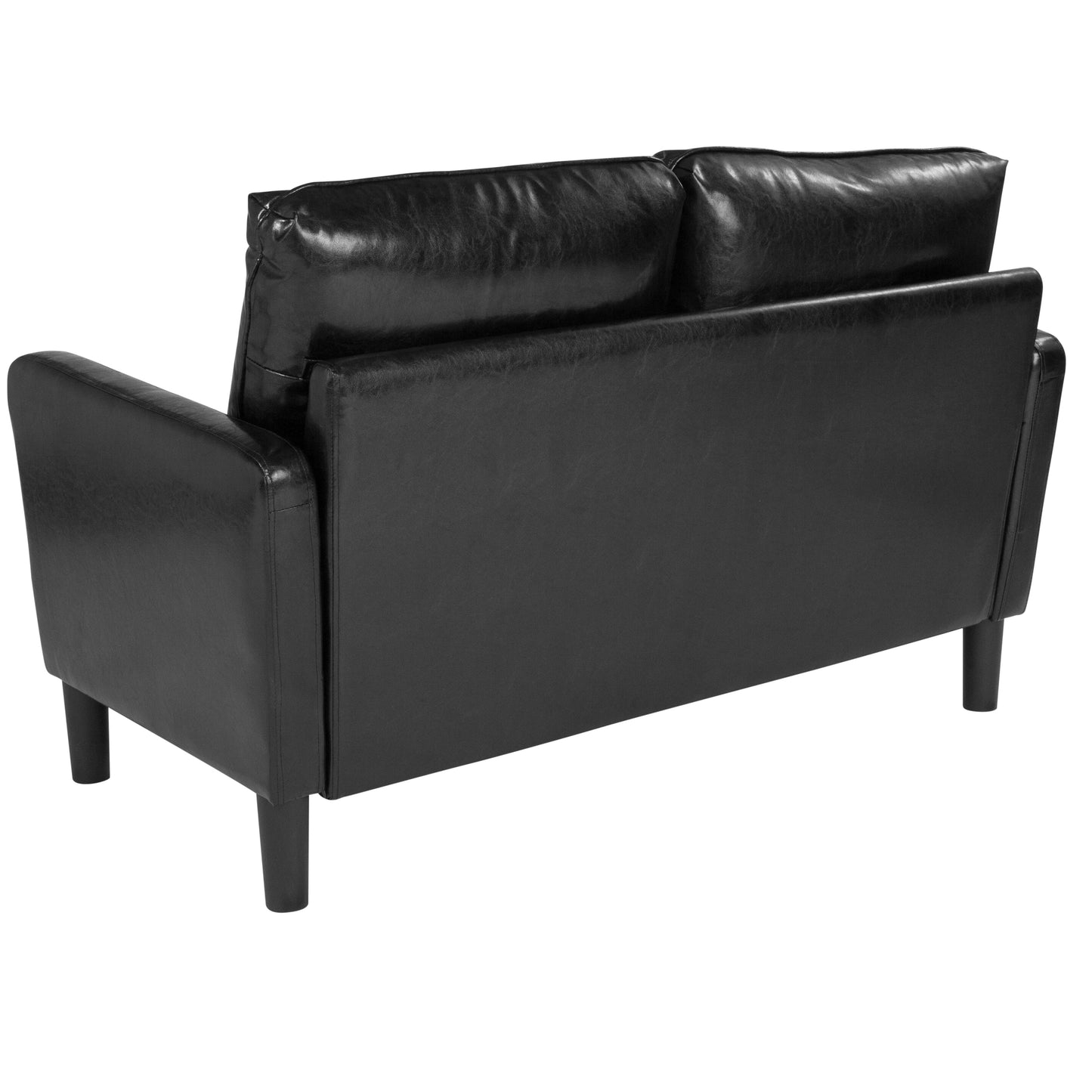 Black Leather Loveseat SL-SF918-2-BLK-GG