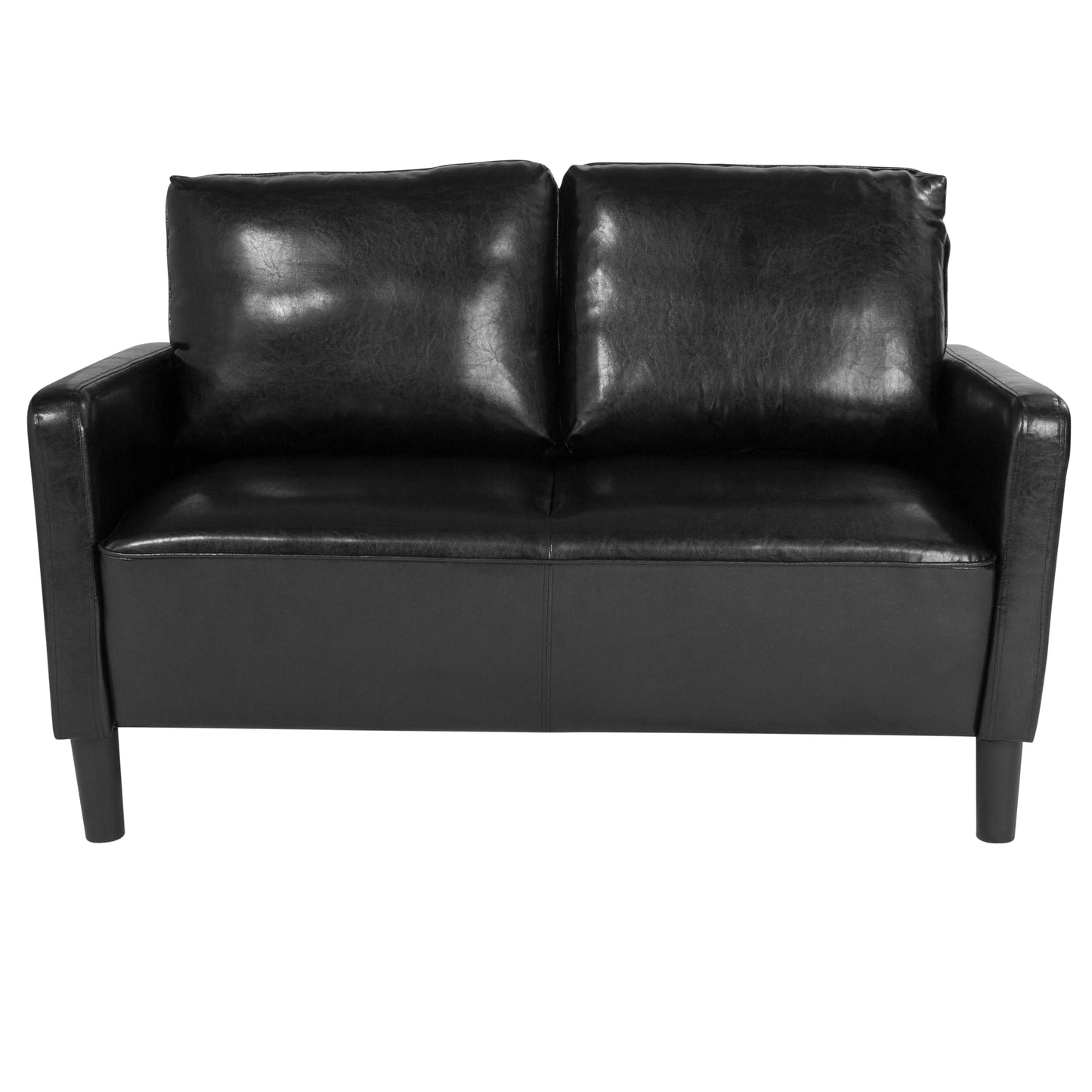 Black Leather Loveseat SL-SF918-2-BLK-GG