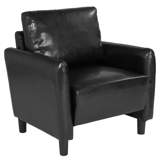 Black Leather Chair SL-SF919-1-BLK-GG