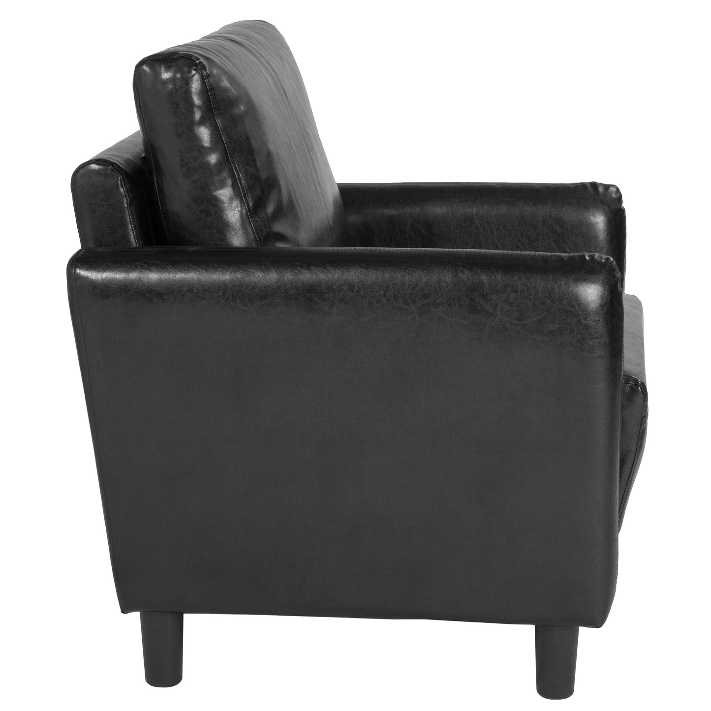 Black Leather Chair SL-SF919-1-BLK-GG