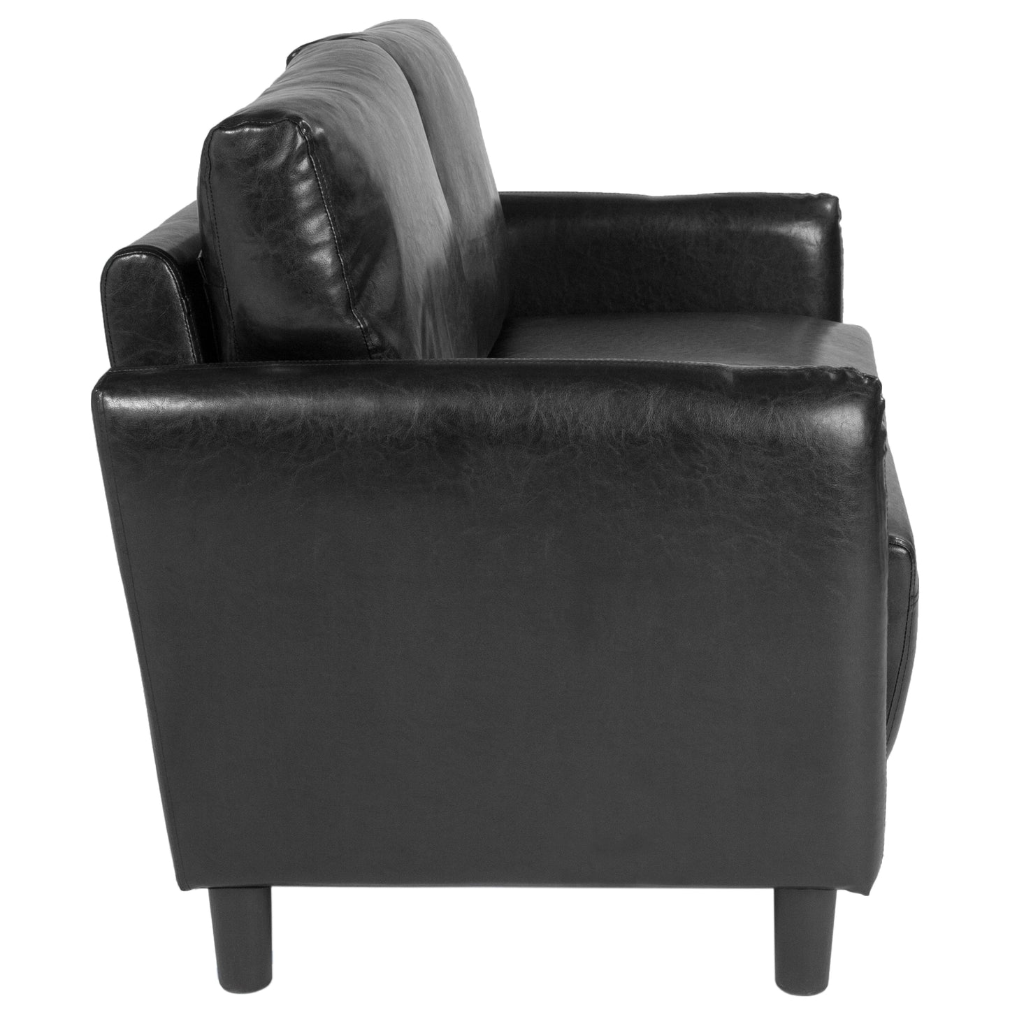 Black Leather Loveseat SL-SF919-2-BLK-GG