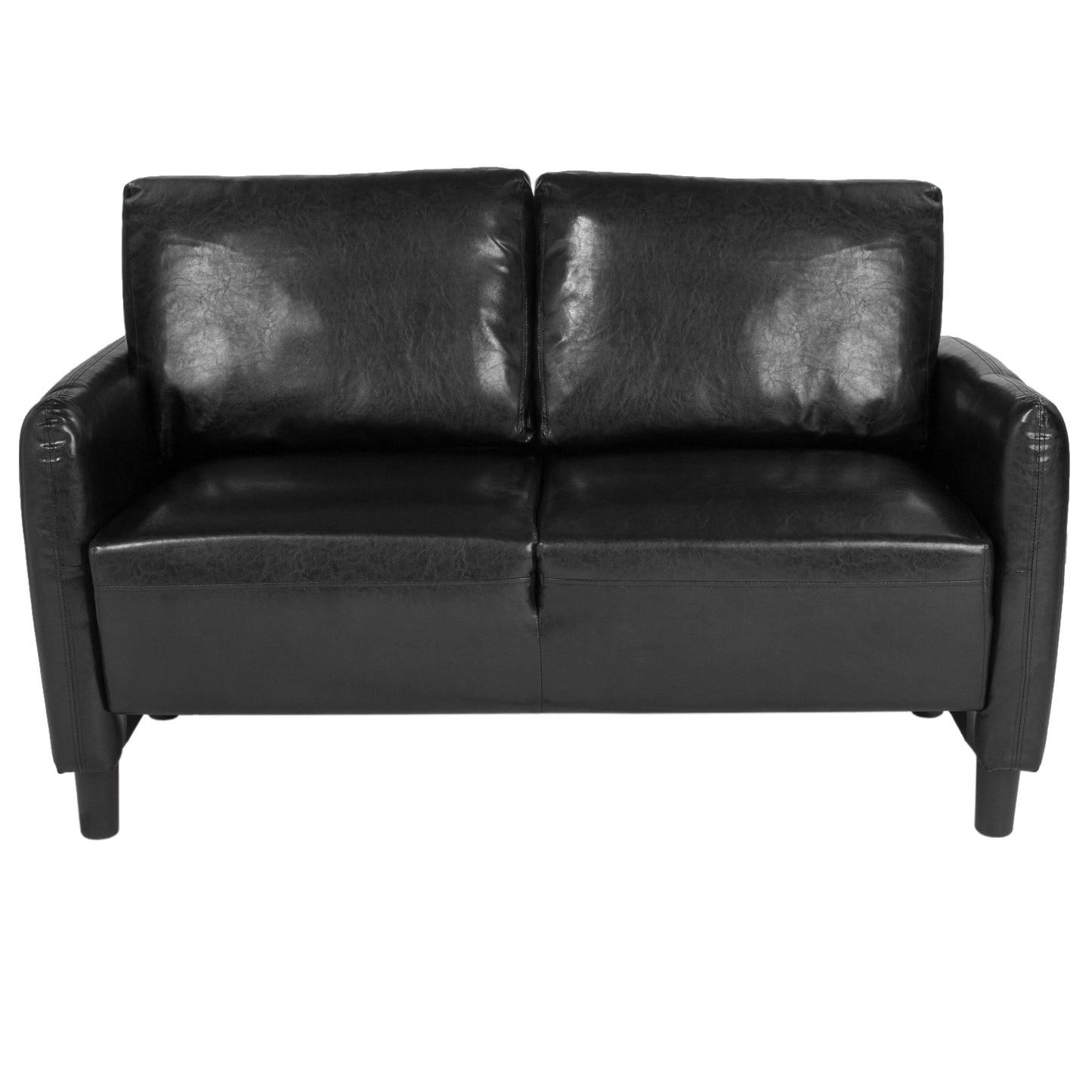 Black Leather Loveseat SL-SF919-2-BLK-GG