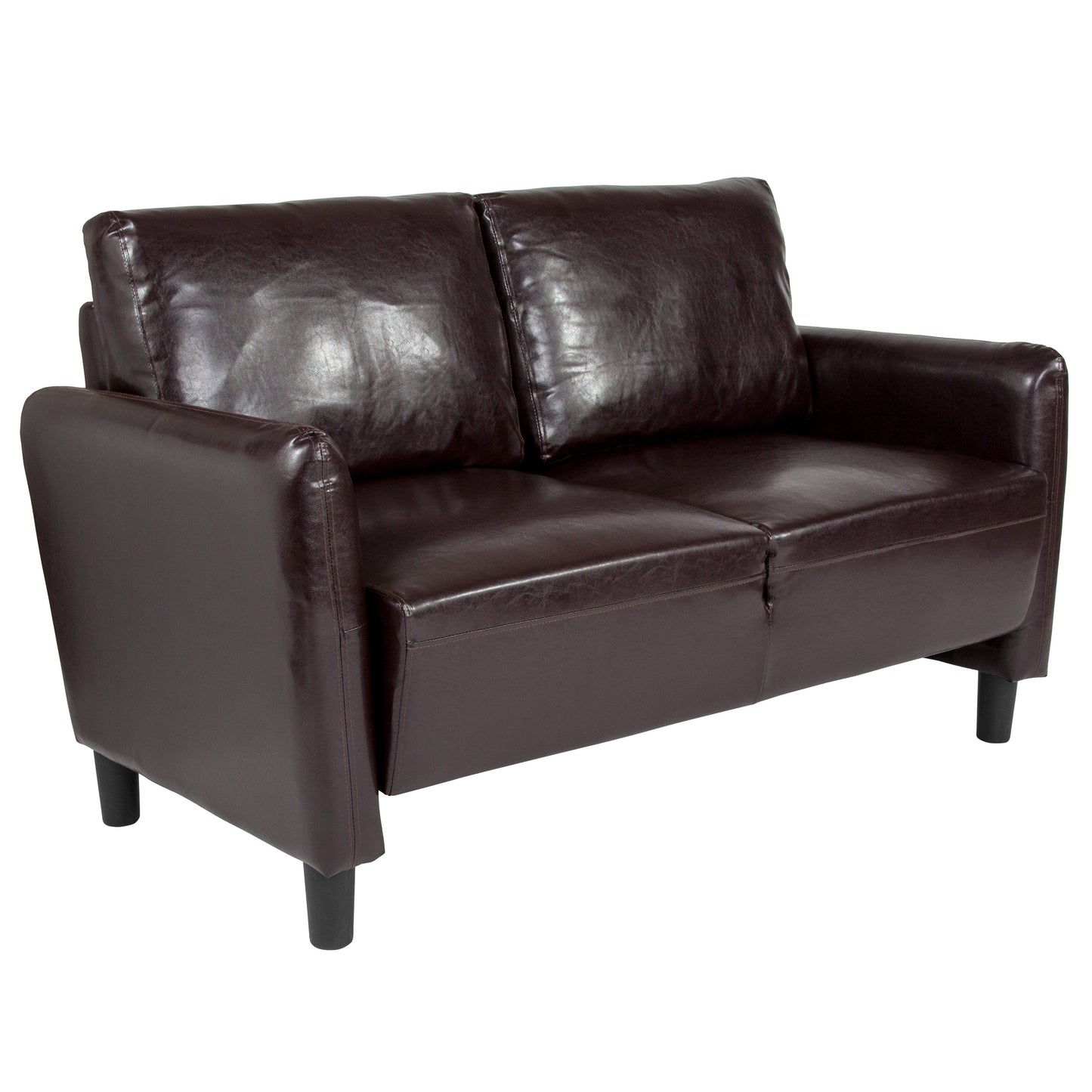 Brown Leather Loveseat SL-SF919-2-BRN-GG