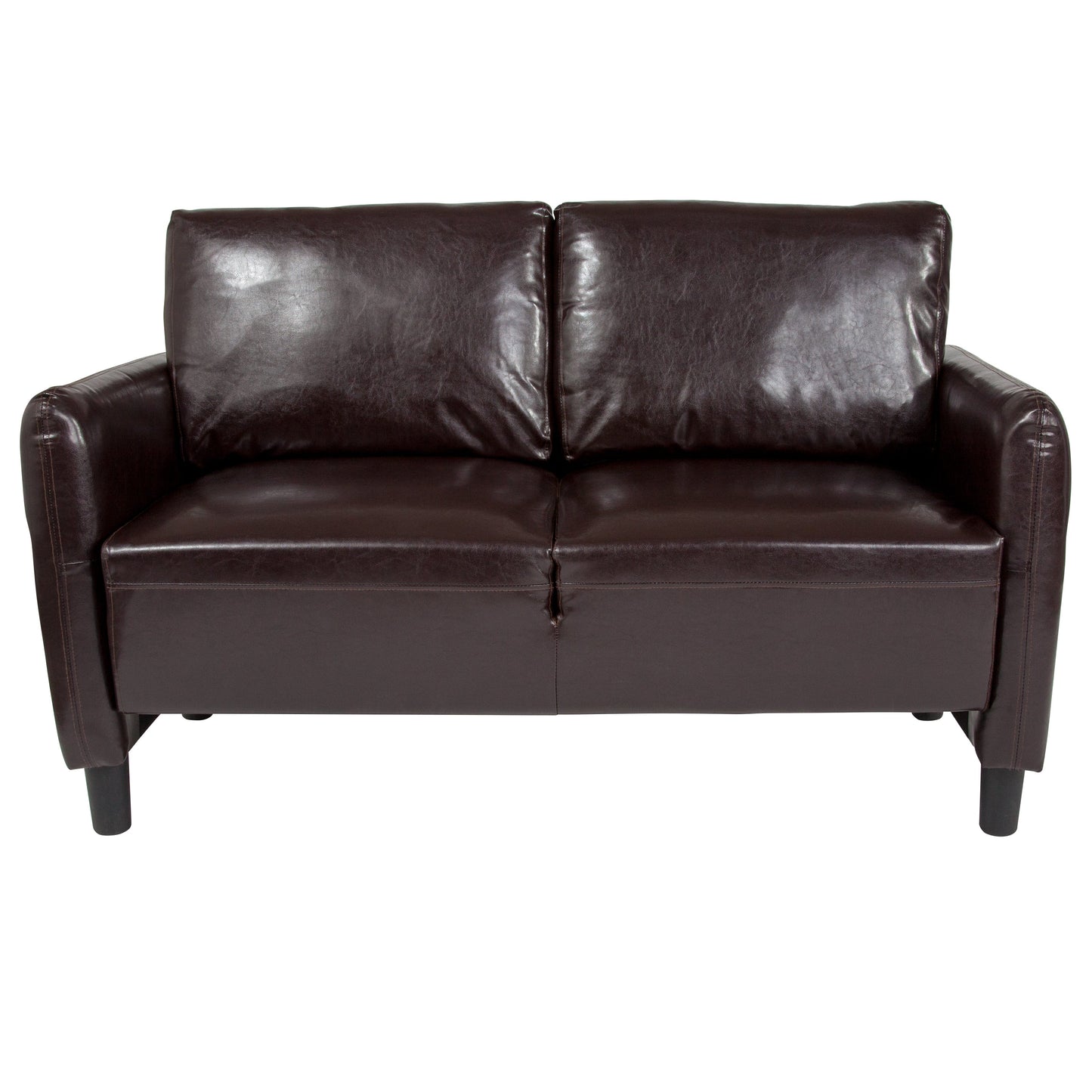 Brown Leather Loveseat SL-SF919-2-BRN-GG