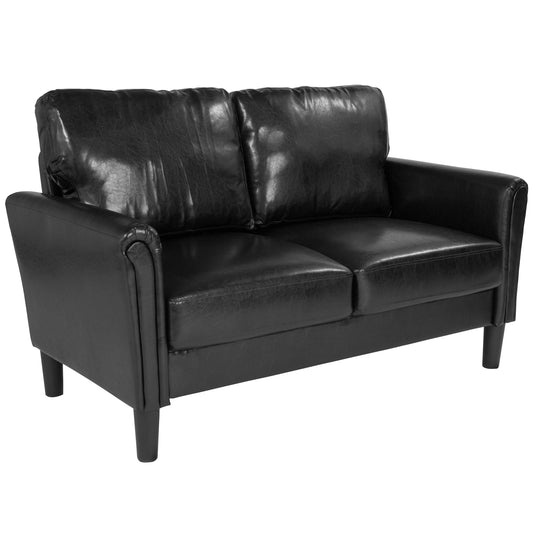 Black Leather Loveseat SL-SF920-2-BLK-GG