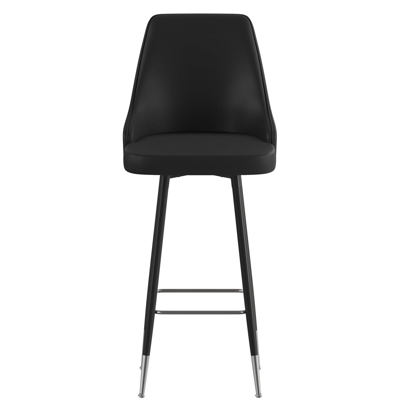 2PK Black Leather Bar Stools SY-807-30-BK-GG