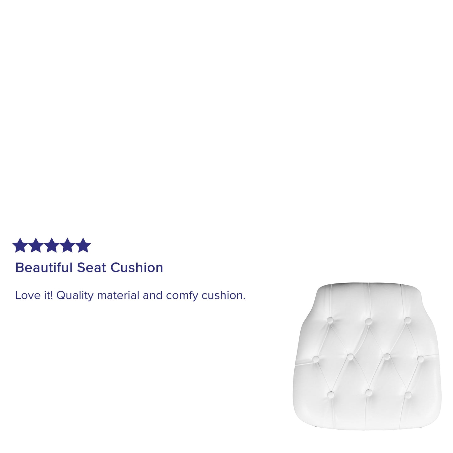 White Vinyl Cushion SZ-TUFT-WHITE-GG