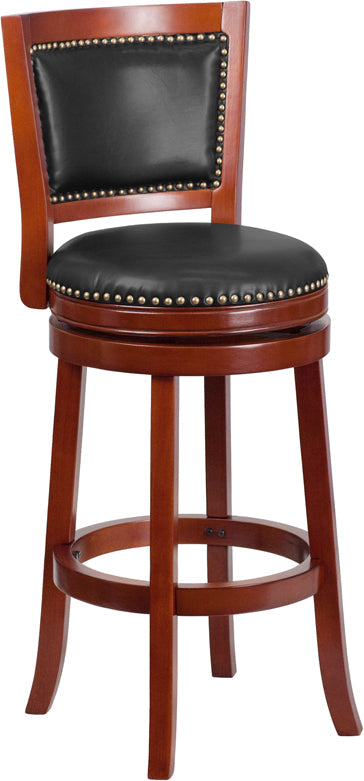 30" Dark Cherry Wood Stool TA-355530-DC-GG