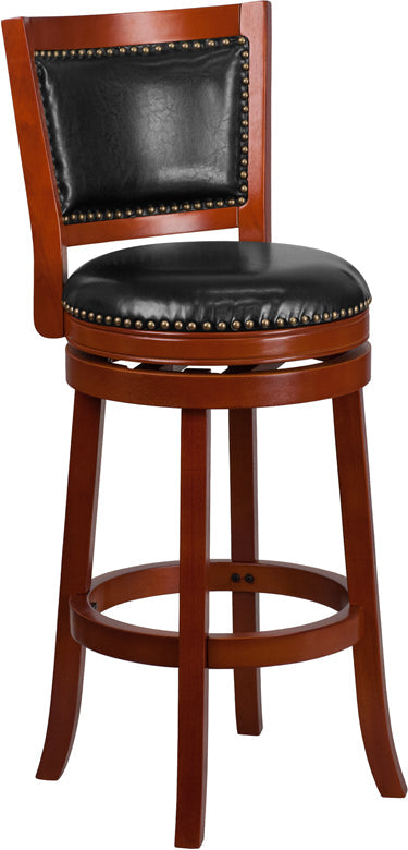 30" Light Cherry Wood Stool TA-355530-LC-GG