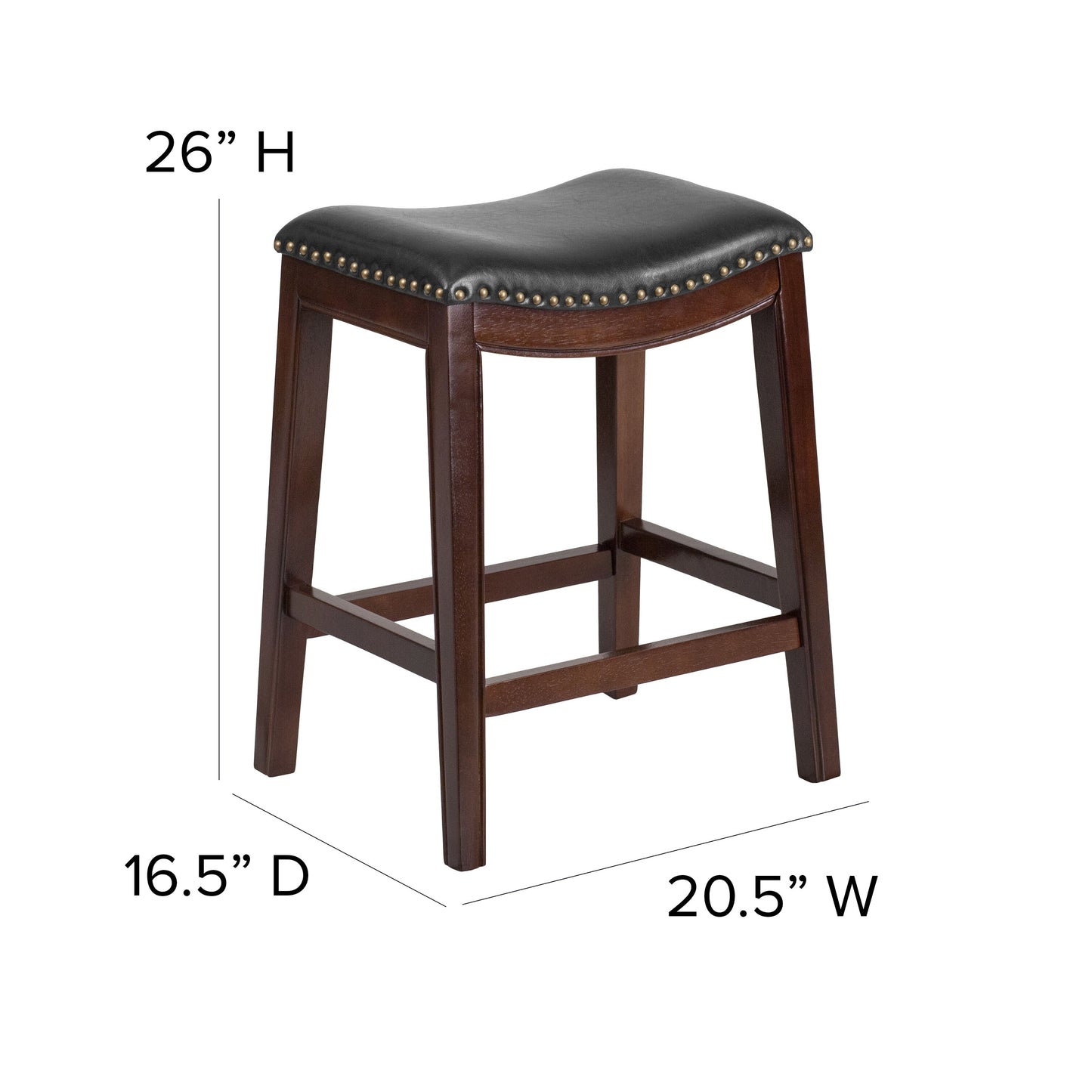 26" No Back Cappuccino Stool TA-411026-CA-GG